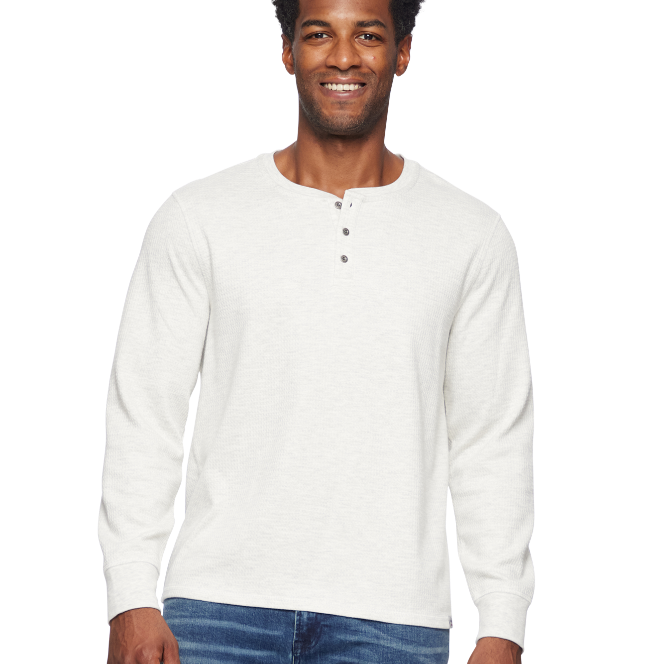 Flag & Anthem Soft Waffle Henley Oatmeal Heather