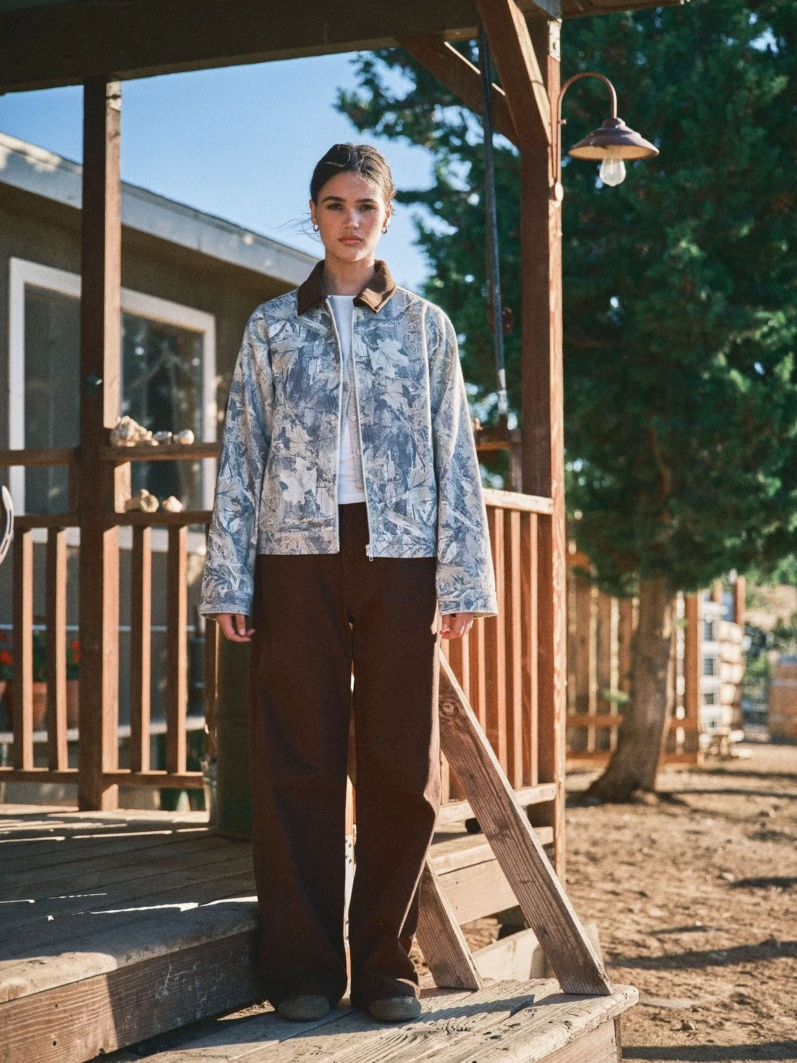 Rocky Twill Wide Leg Pant Chocolate