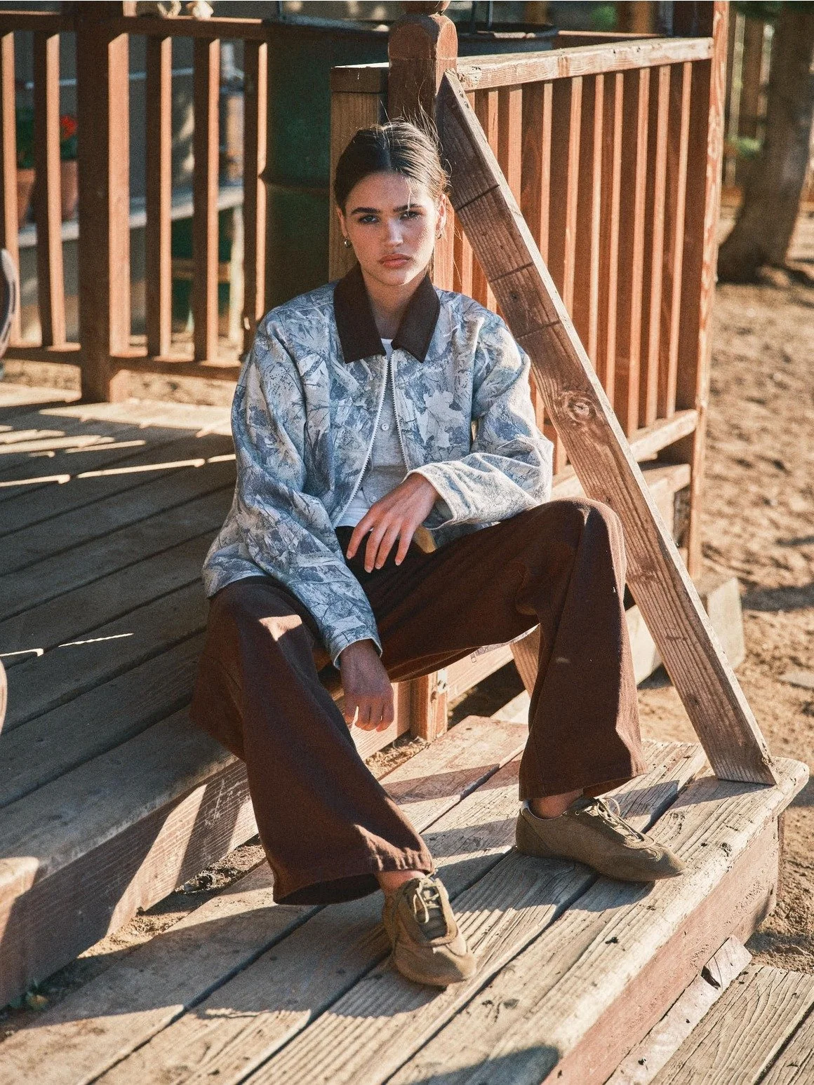 Rocky Twill Wide Leg Pant Chocolate