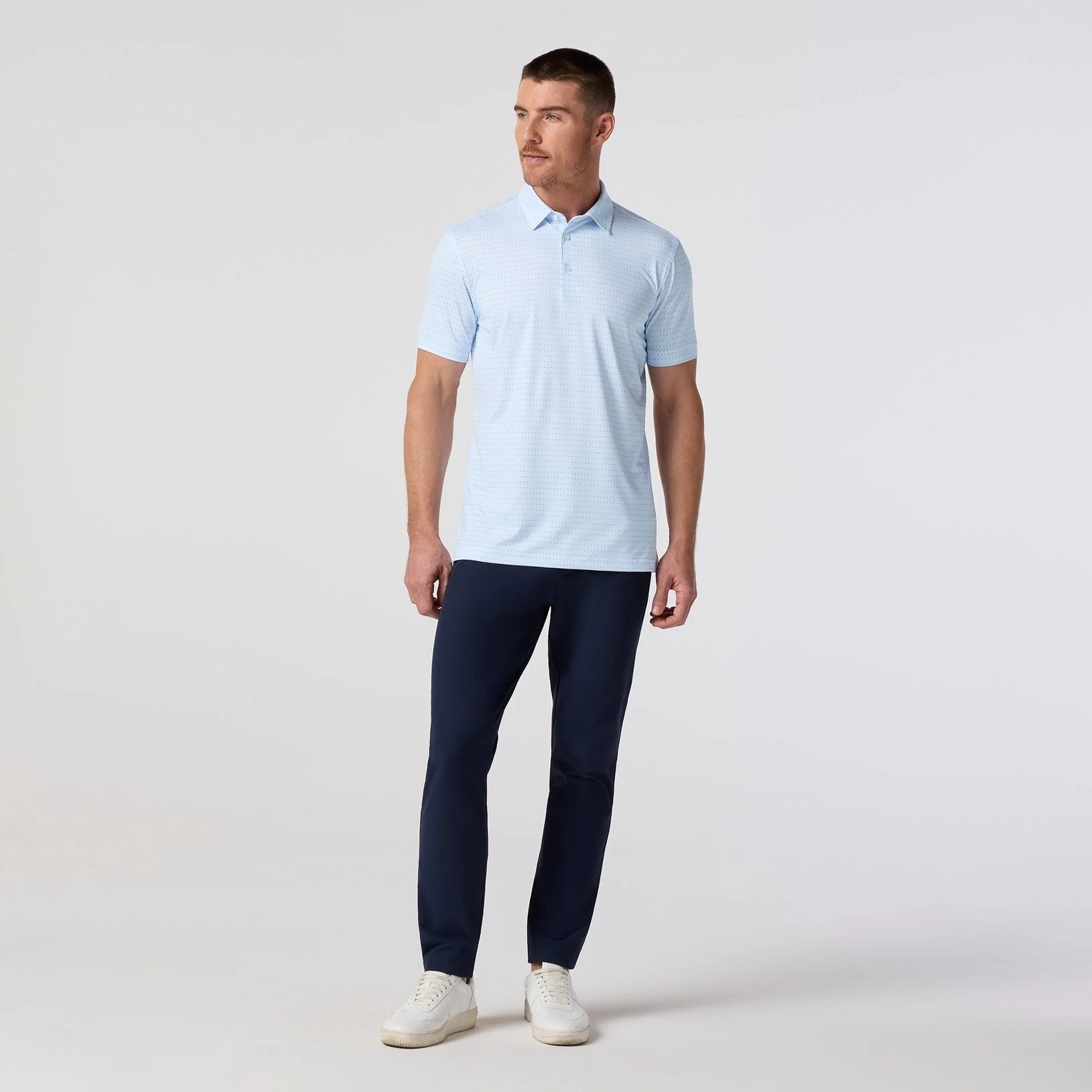 M+M Versa SS Polo Provence Diamond Sunburst