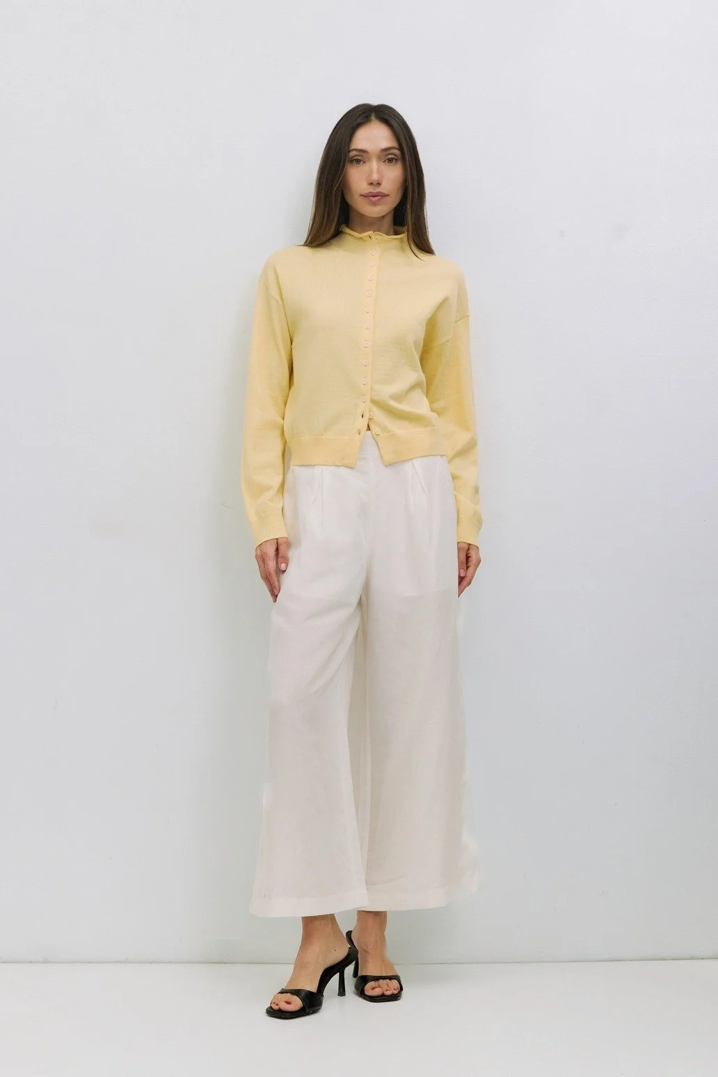 The Brooks Cardigan Yellow