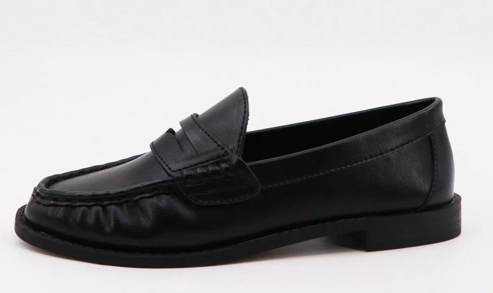 Stitched Penny Loafer Black