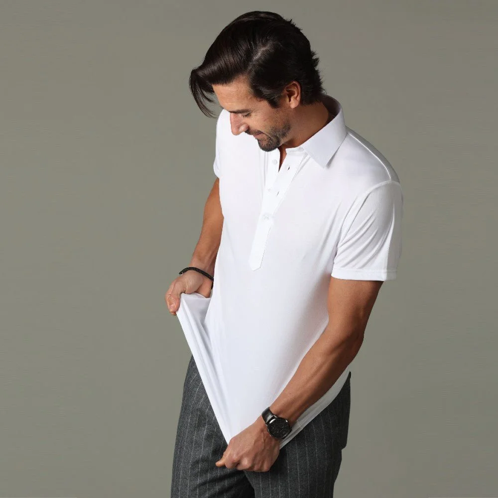 Collars & Co. - Semi-Spread Collar Polo - White - 4.jpg