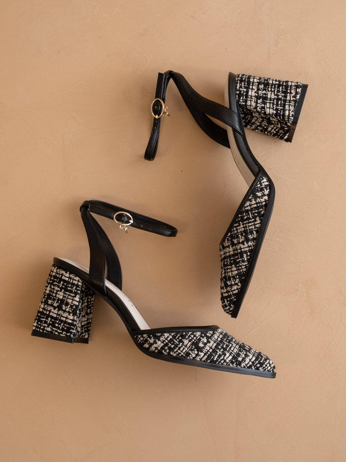 The Princess Pointed Toe Heel Black Tweed
