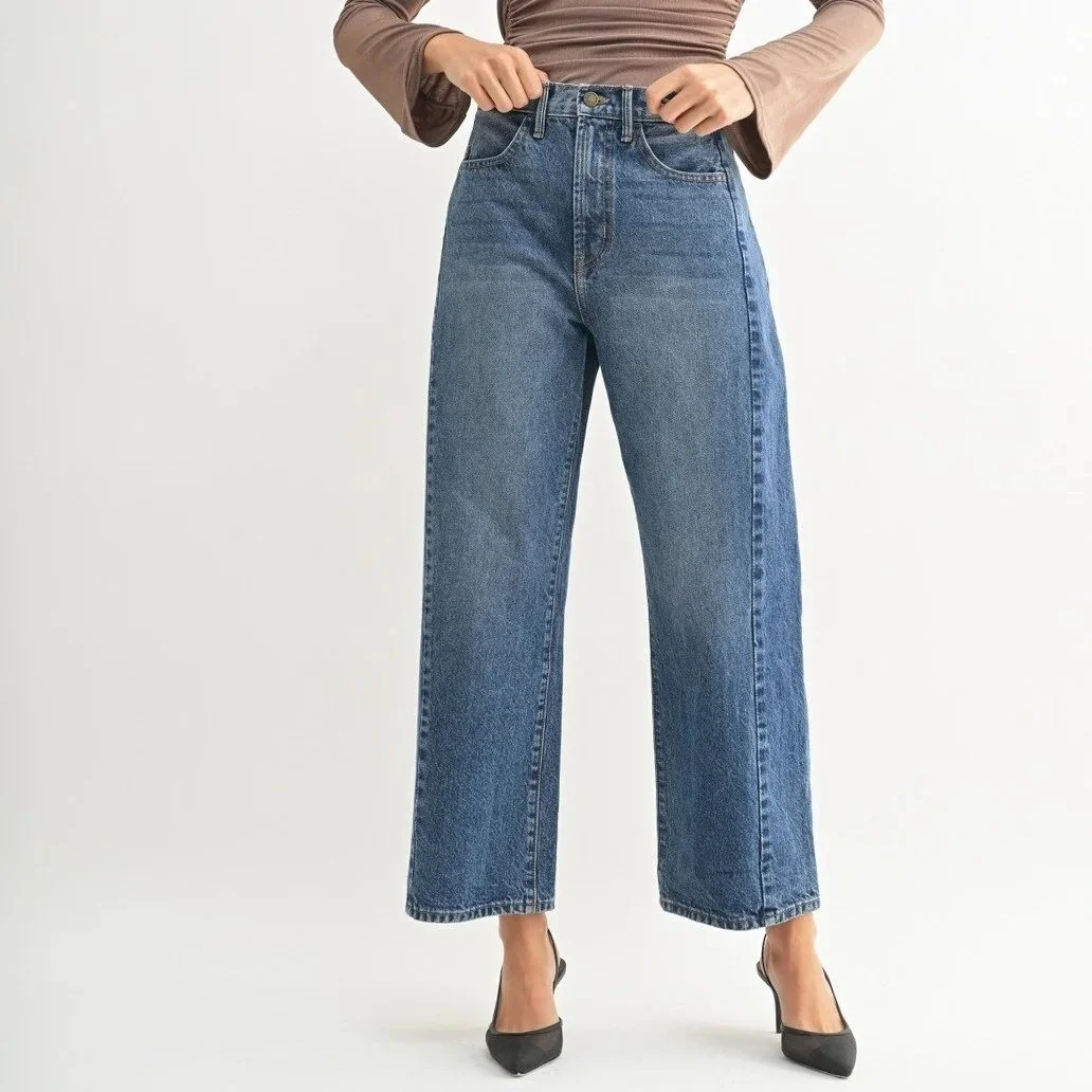 Barrel Jean Twist Dark Denim