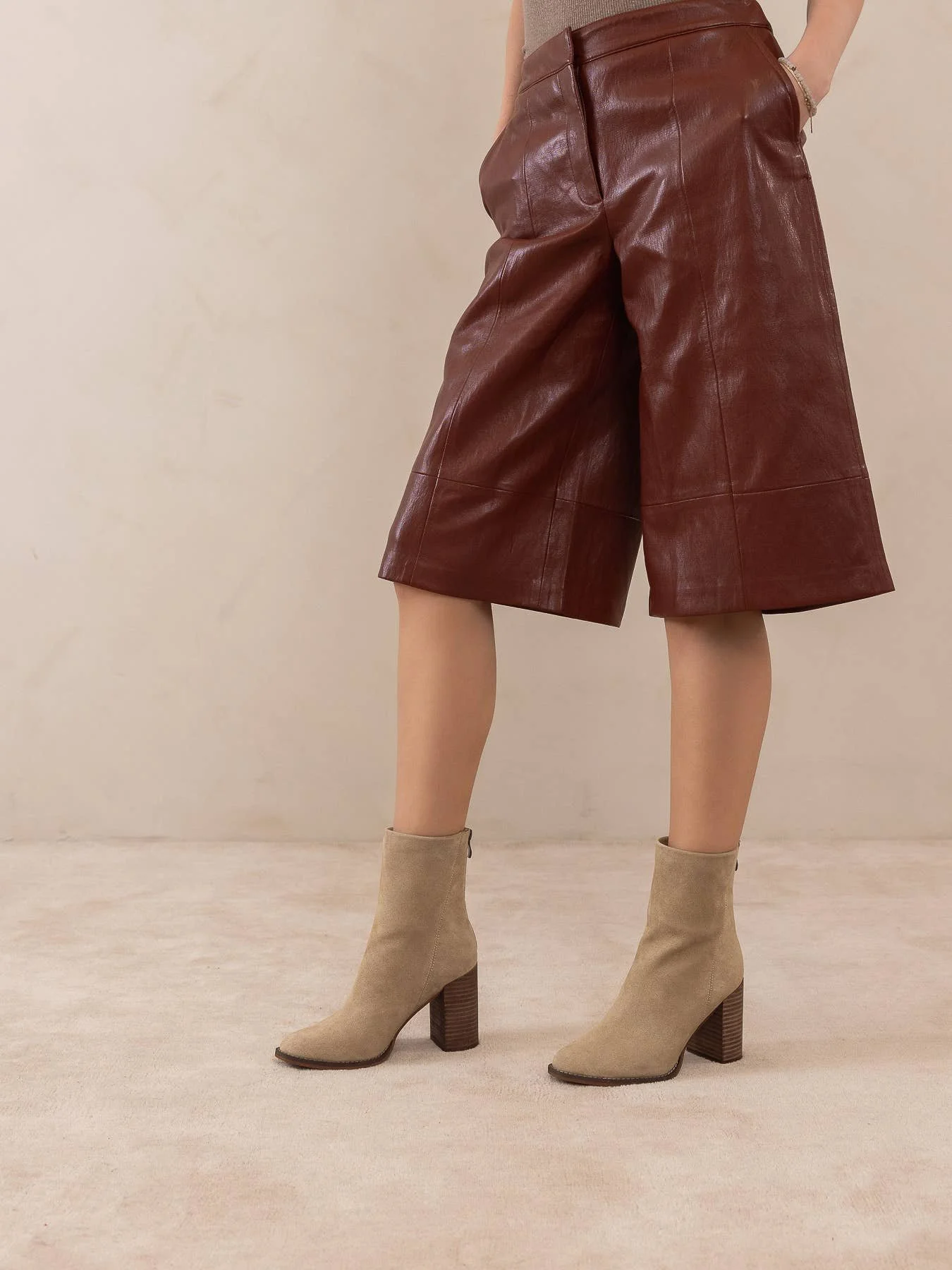 The Maxine Boot Khaki Suede