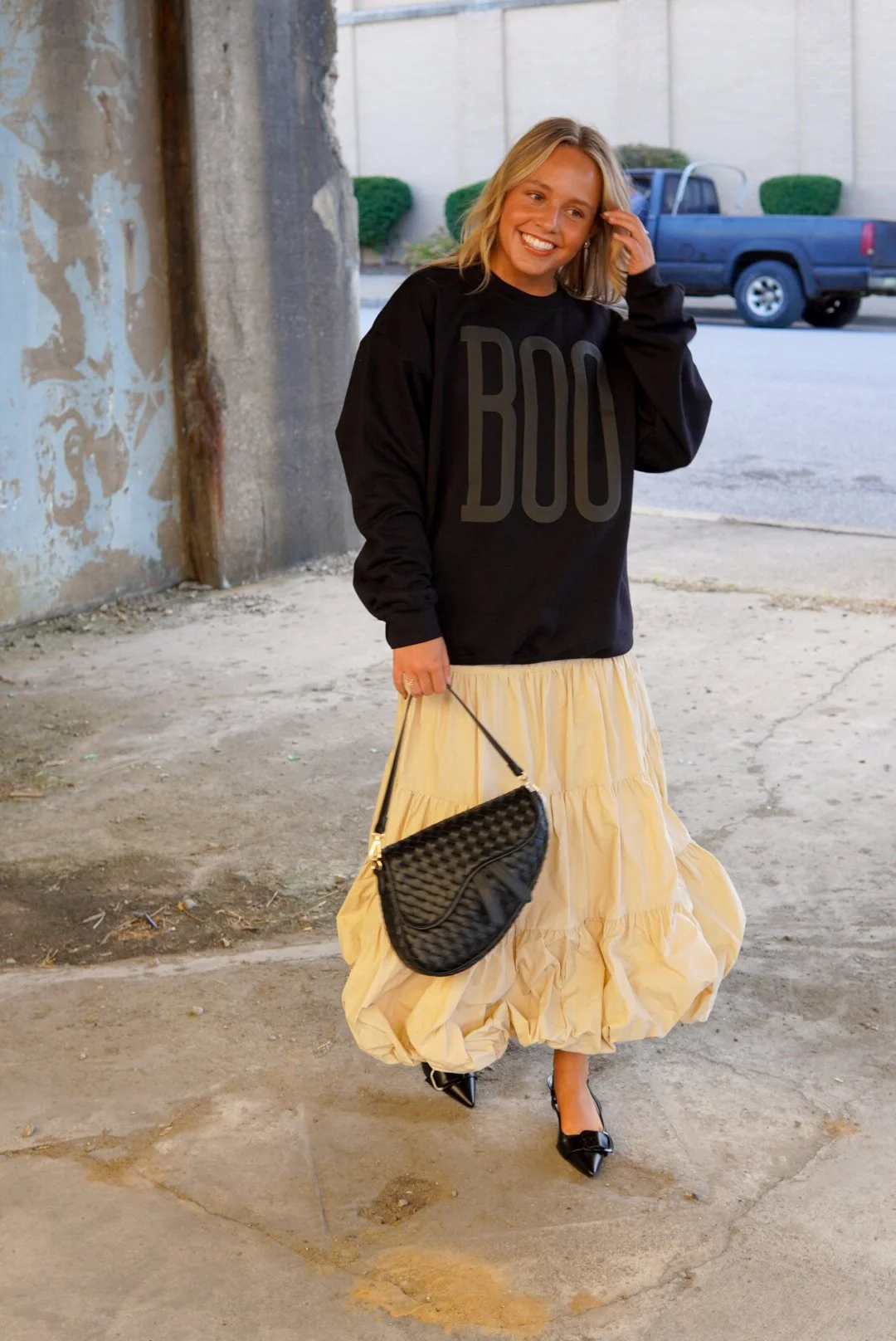 Boo Puff Halloween Sweatshirt