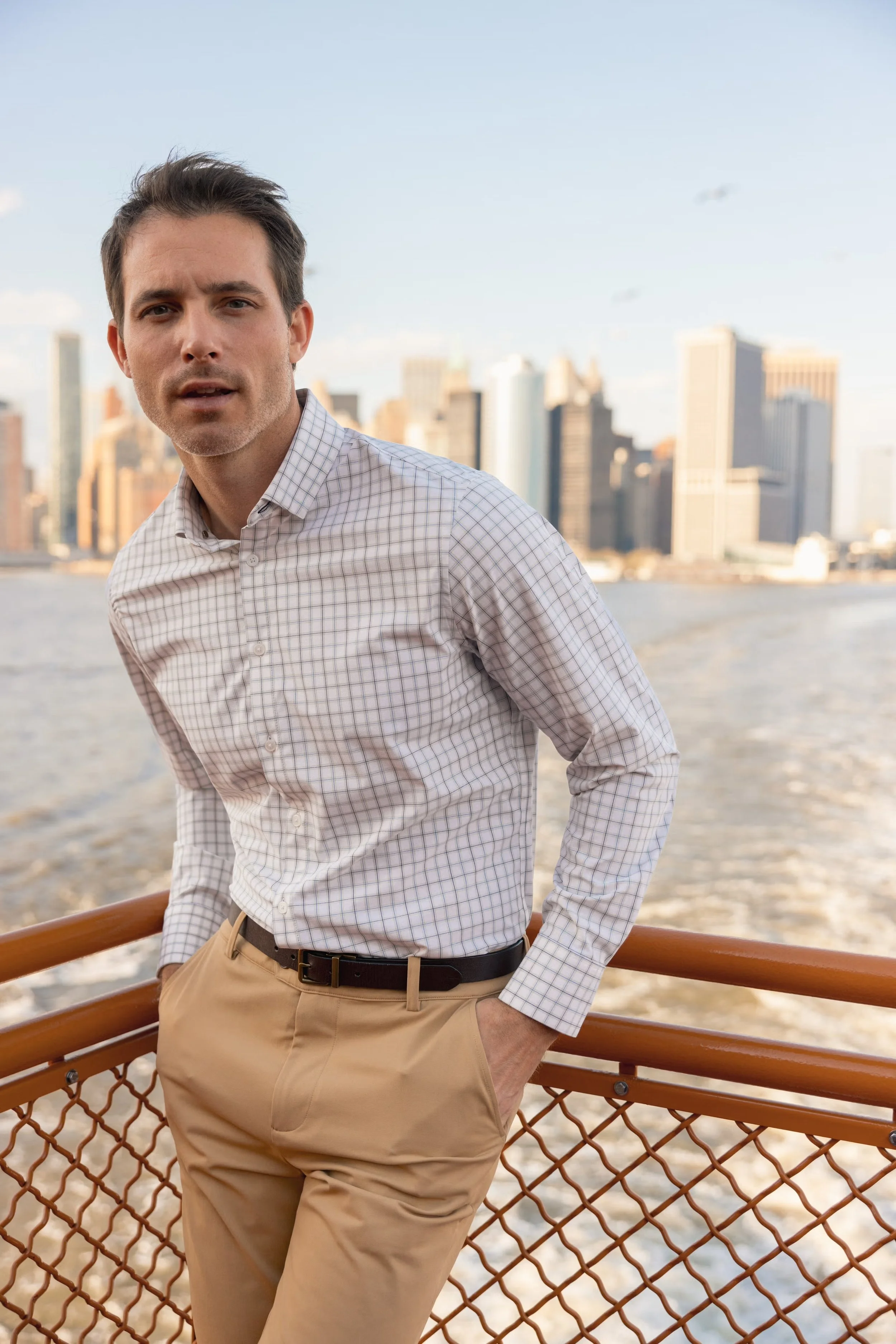 light blue dress shirt slim fit Slim Fit Blue and White Striped Dress Shirt