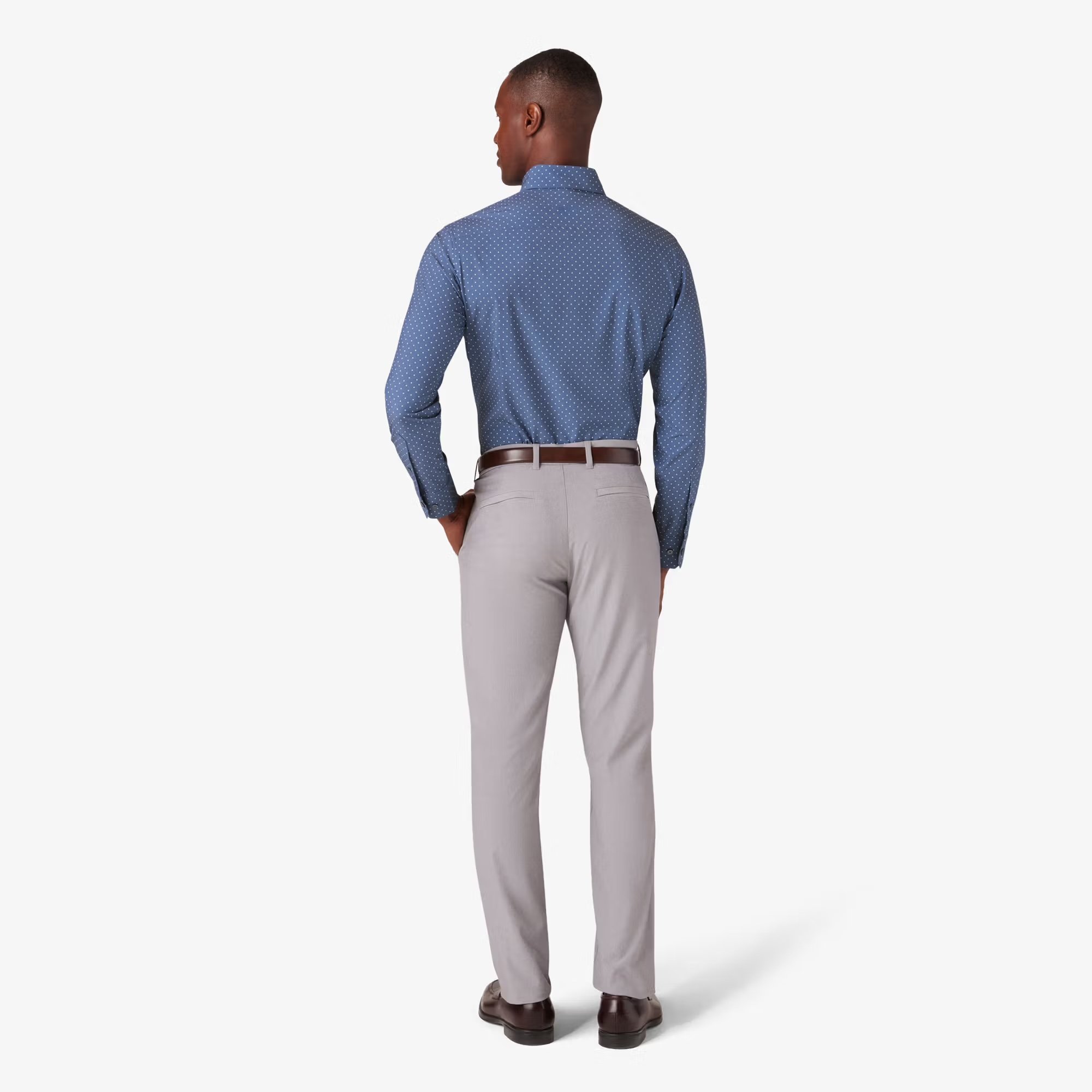 Mizzen + Main Leeward Dress Shirt Coastal Fjord Dot