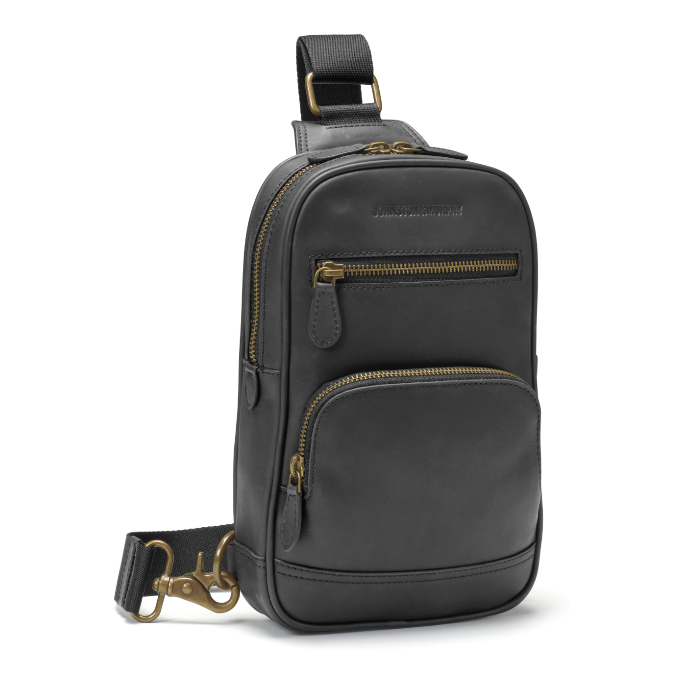 J&M Rhodes Sling Bag Black Full Grain