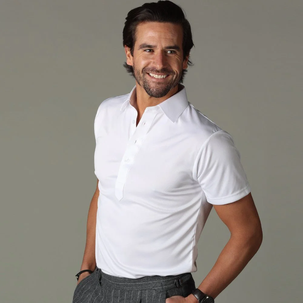 Collars & Co. - Semi-Spread Collar Polo - White - 5.jpg