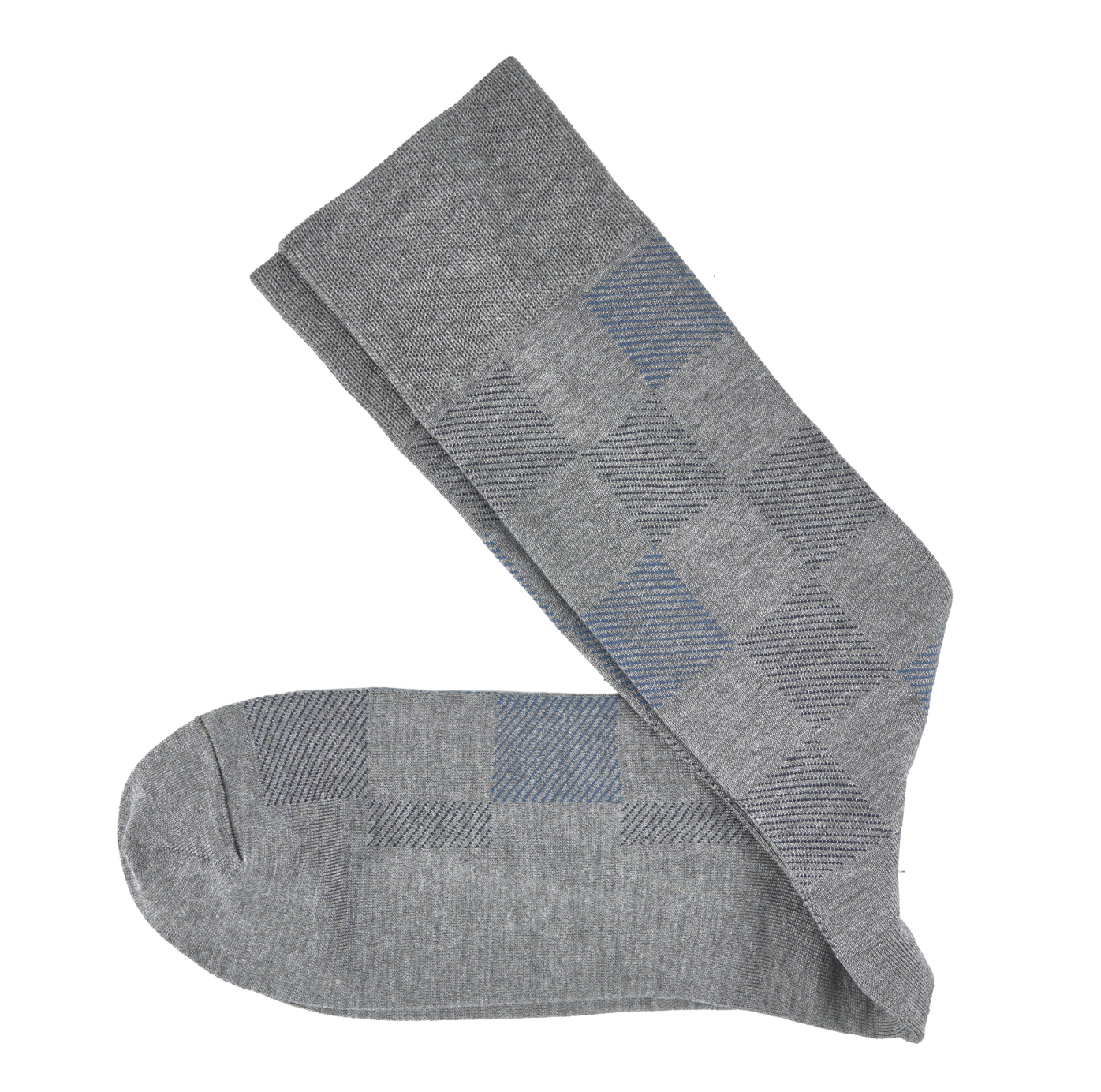J&M Dress Socks Gray Checkered