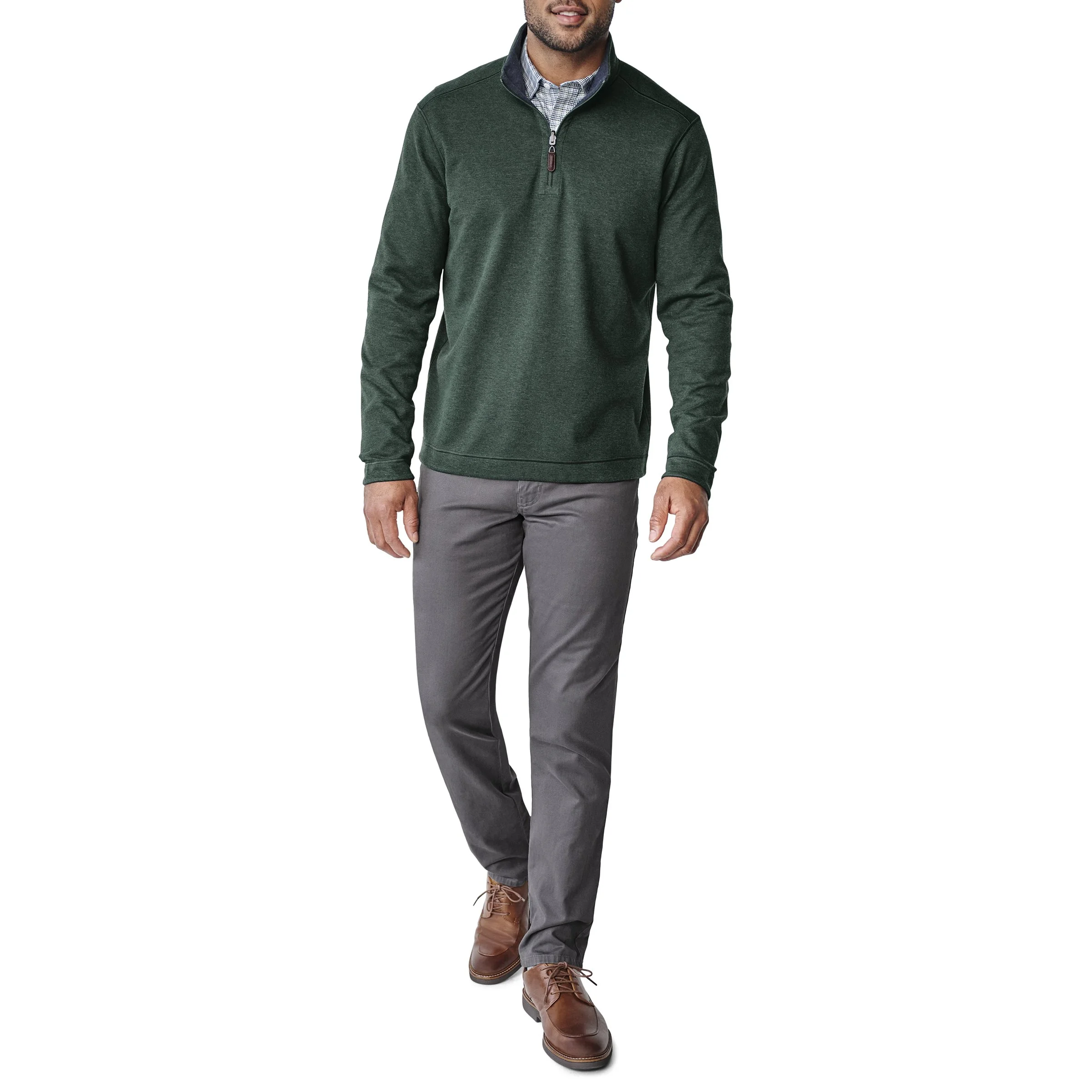 Johnston & Murphy Icon Reversible Quarter-Zip Forest/Navy