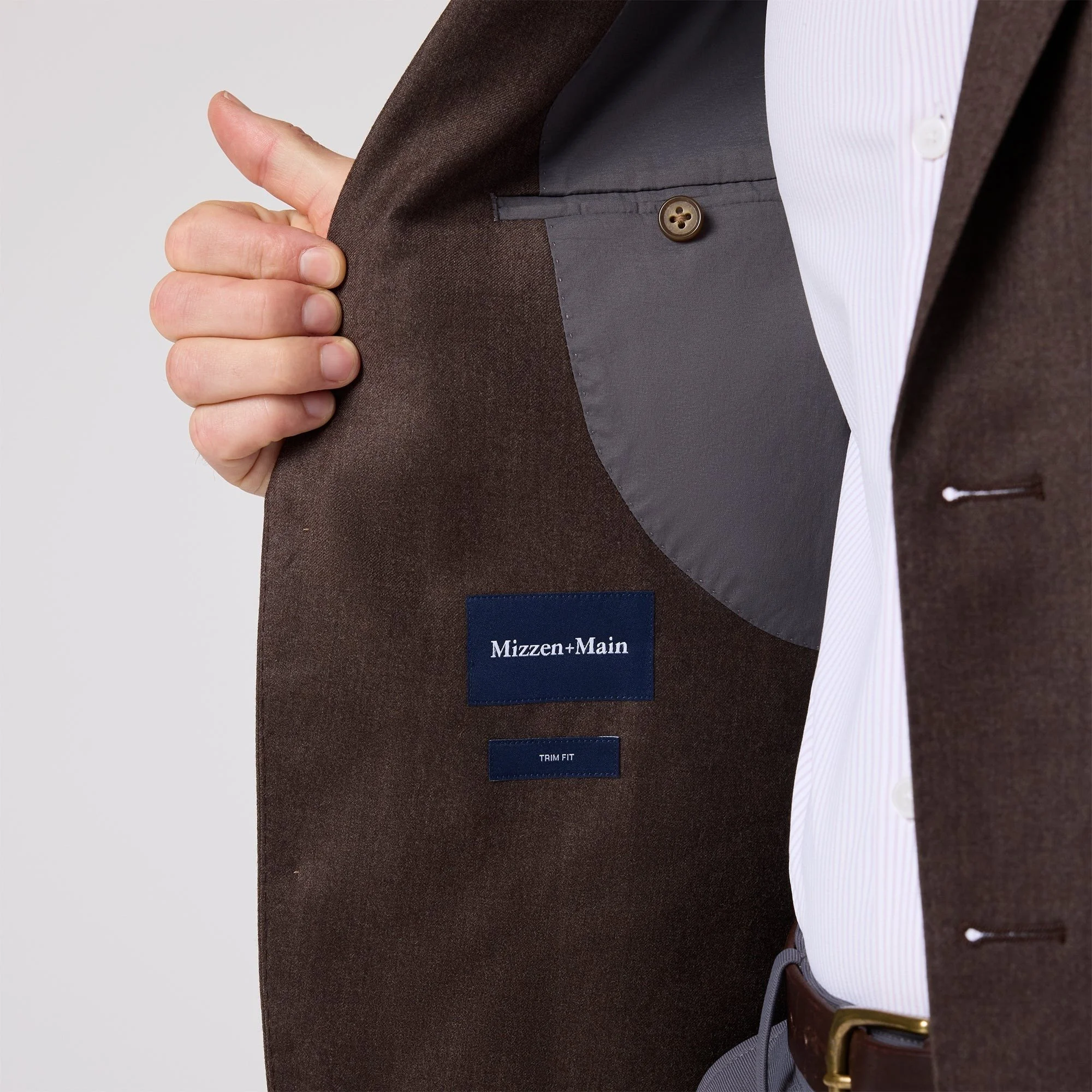 Mizzen + Main Lavelle Midweight Blazer Espresso Heather