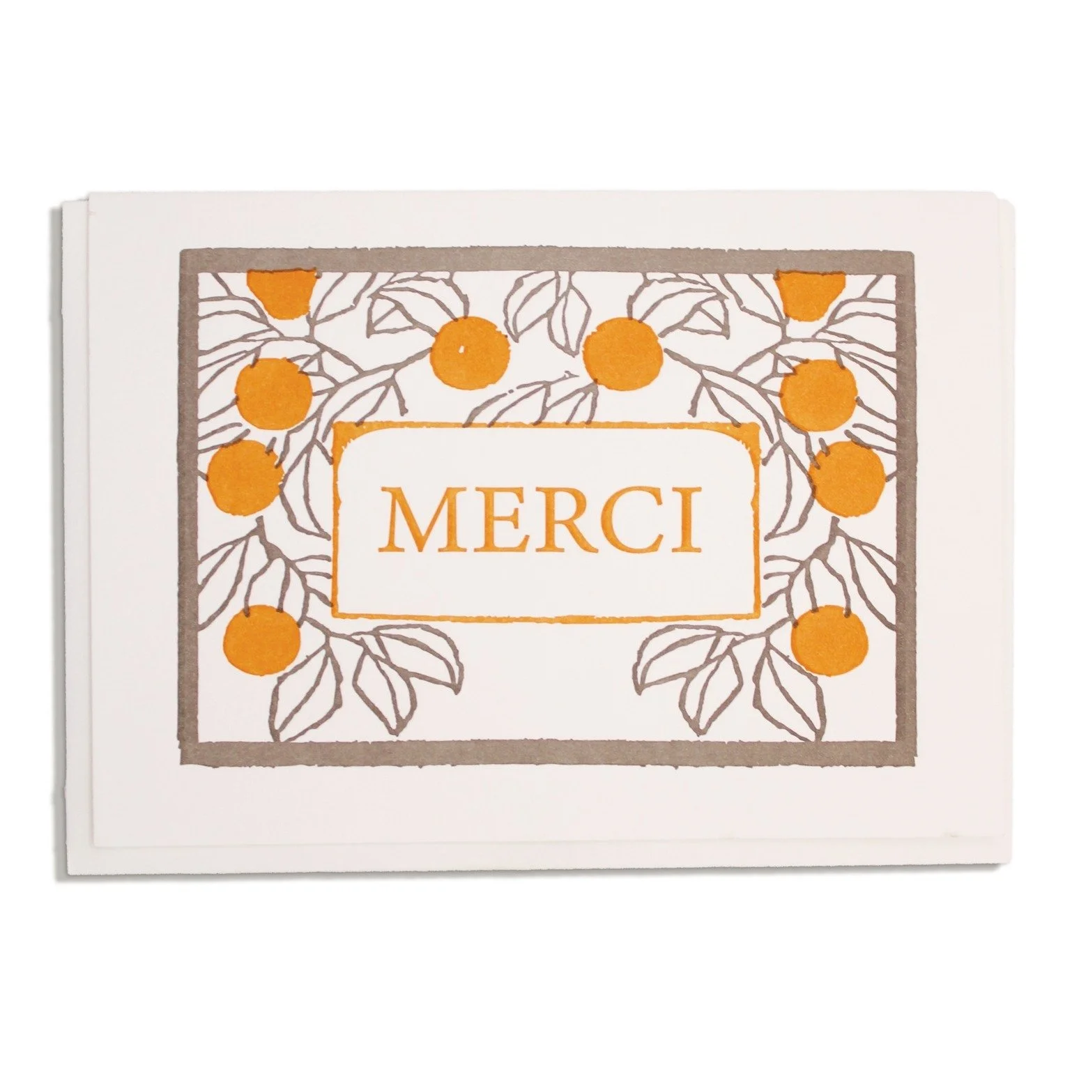 Merci Oranges Notecard