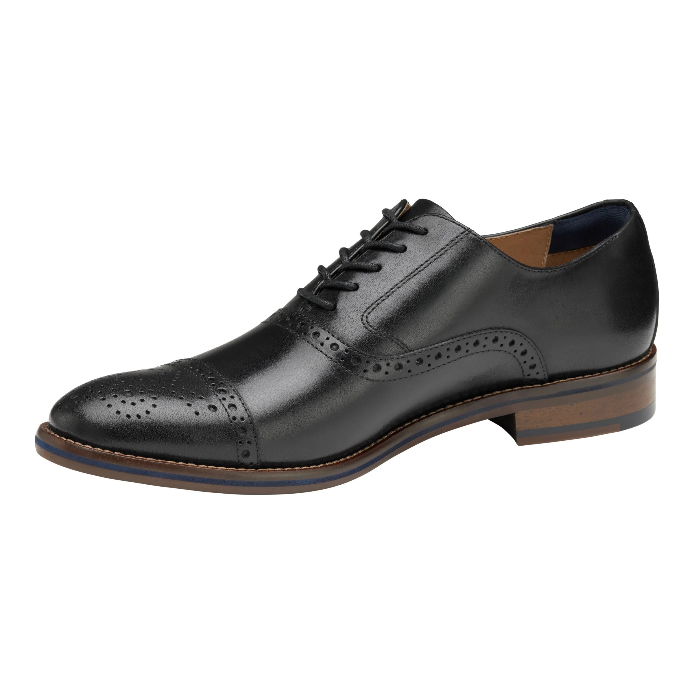 Johnston & Murphy Conard 2.0 Cap Toe Black Full Grain