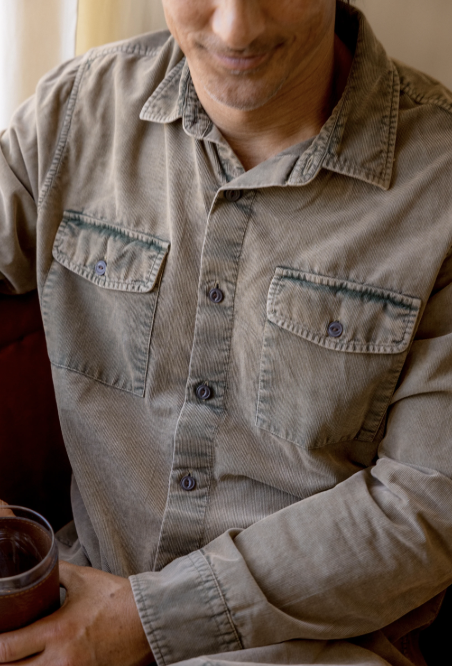 Grayers Jeremiah Vintage Garment Dyed Shirt Mushroom