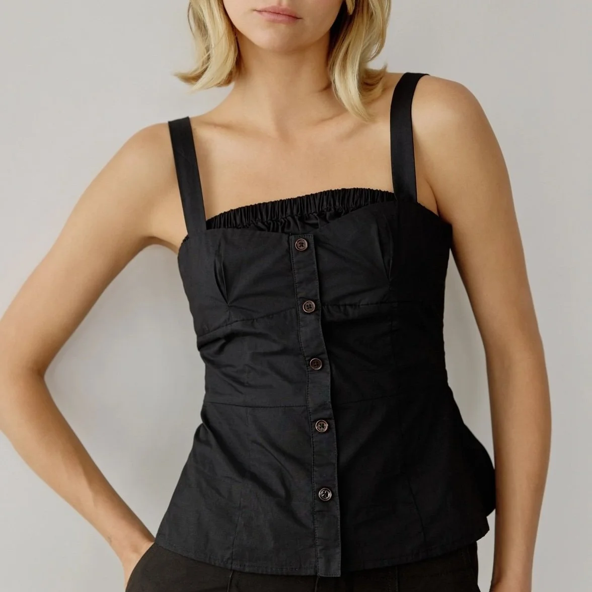 The Diana Bustier Top Black