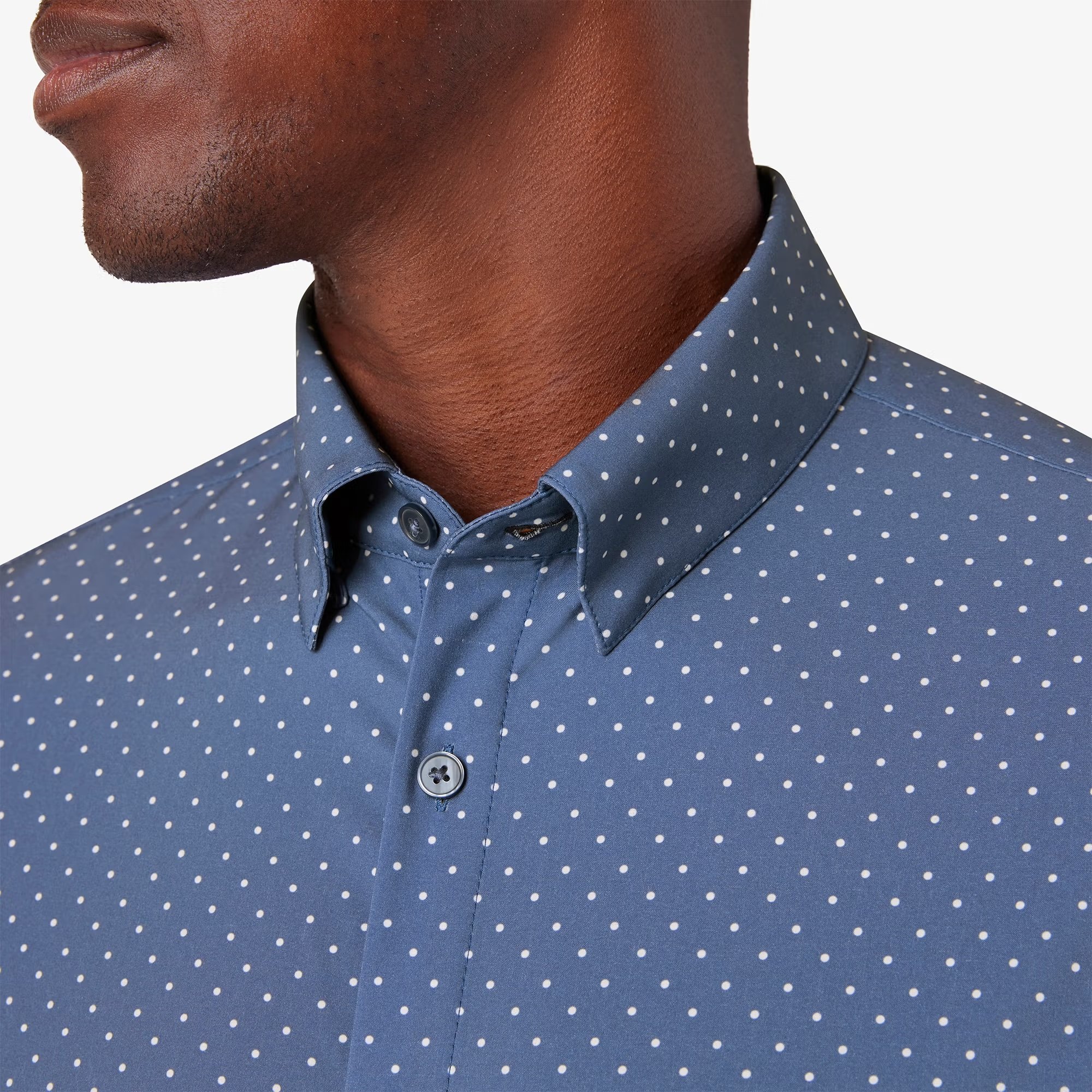 Mizzen + Main Leeward Dress Shirt Coastal Fjord Dot