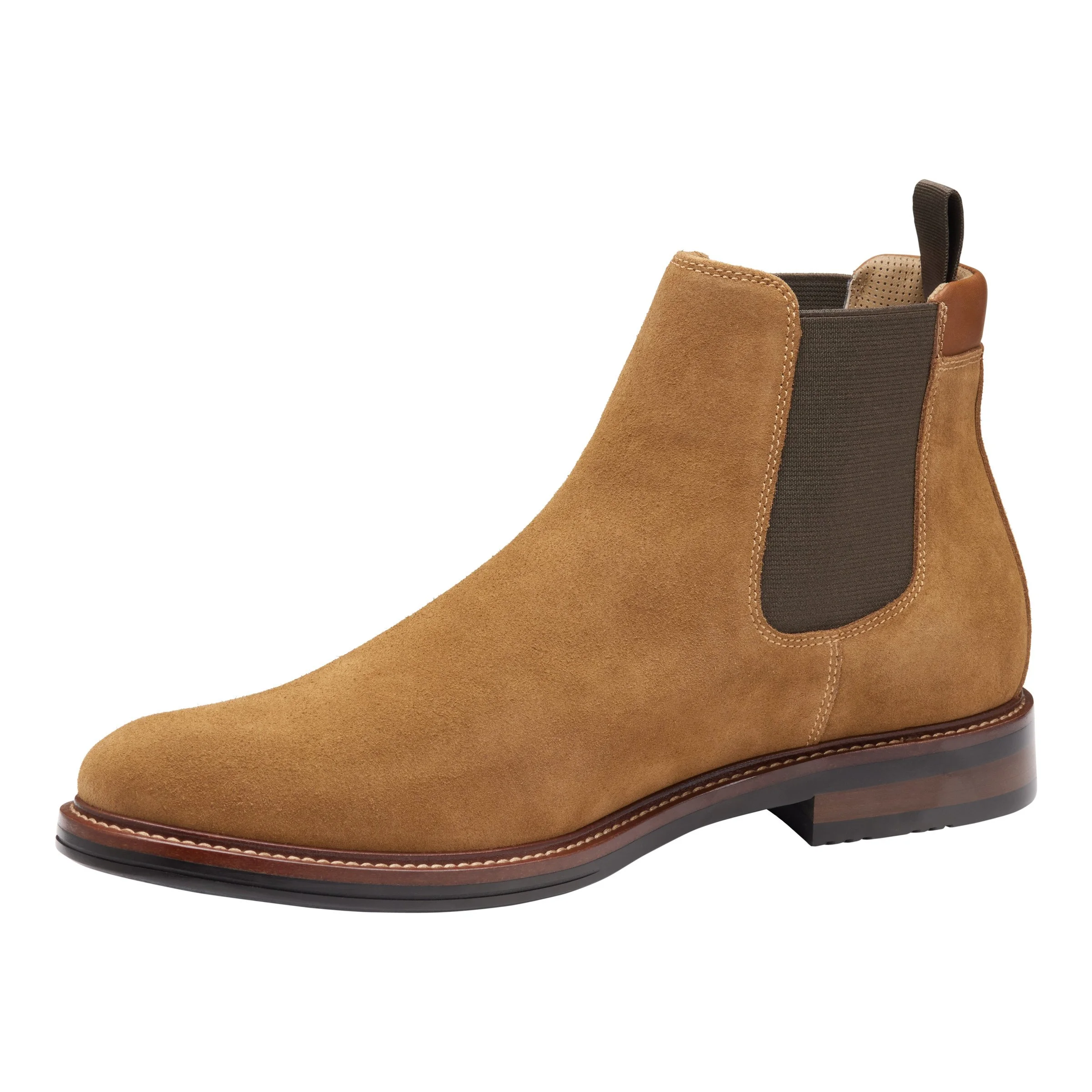 Johnston & Murphy XC+ Durham Chelsea Boot Snuff Waterproof Waxed Suede