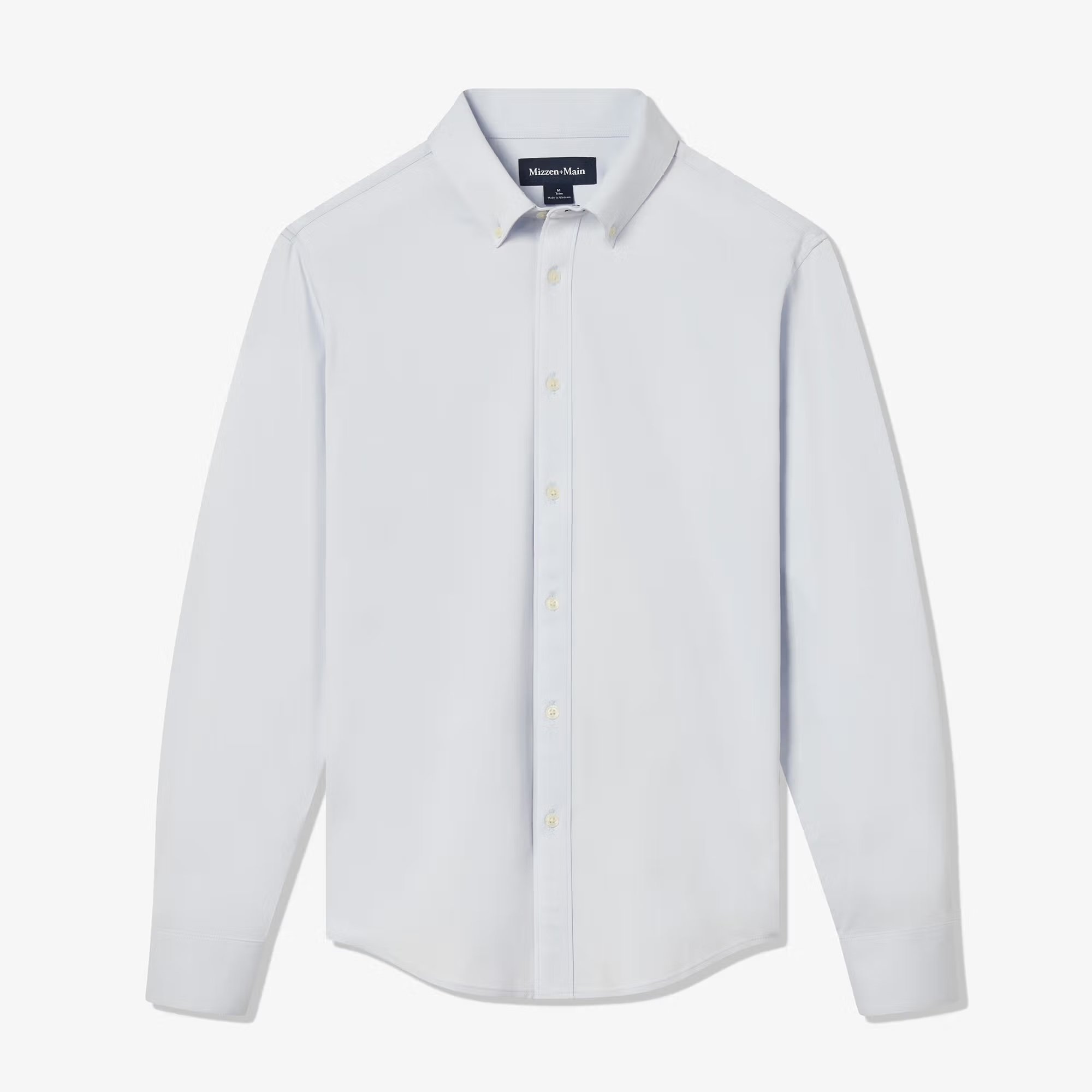 M+M Ellis Oxford No Tuck Sky Solid