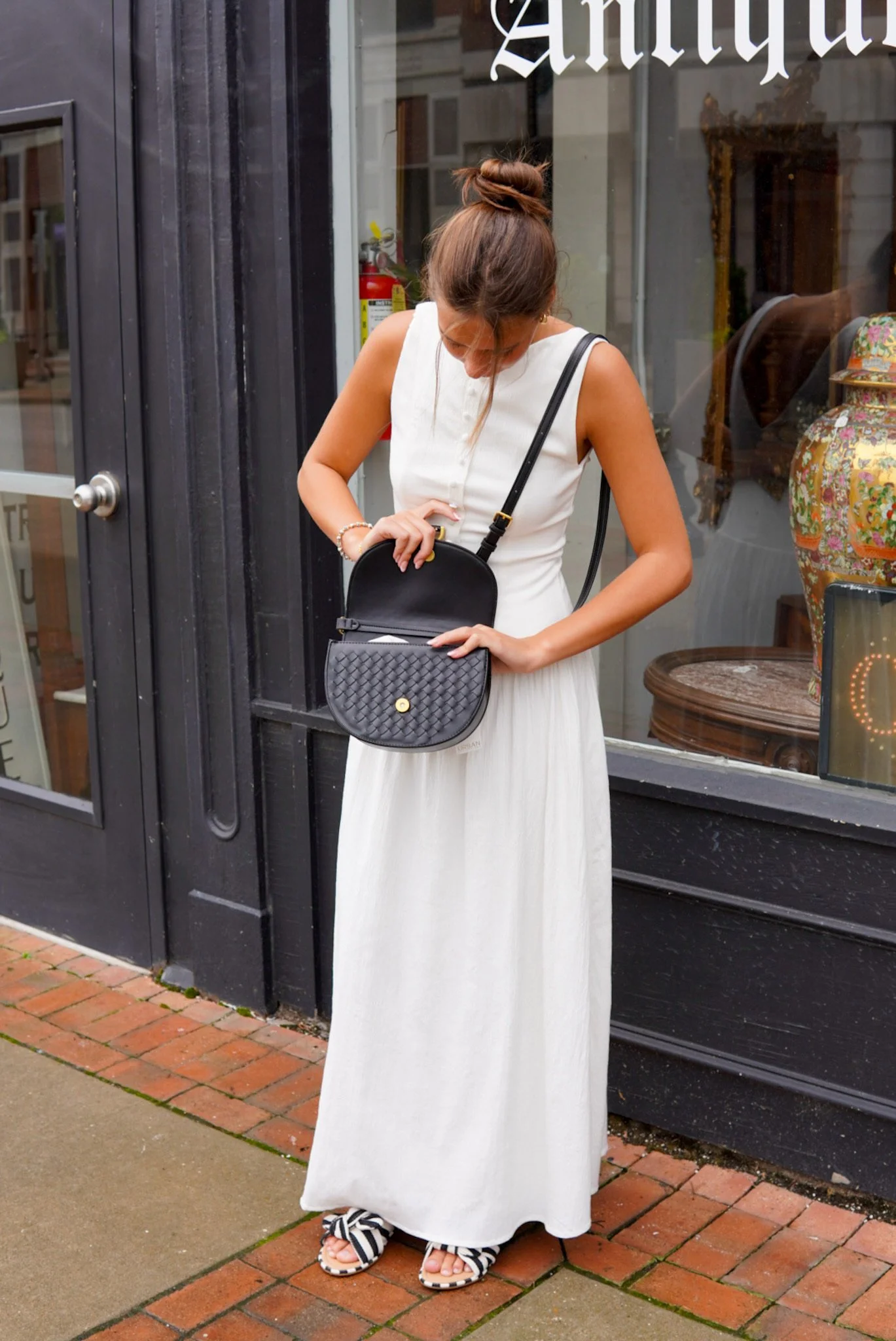 Alise Woven Crossbody Black