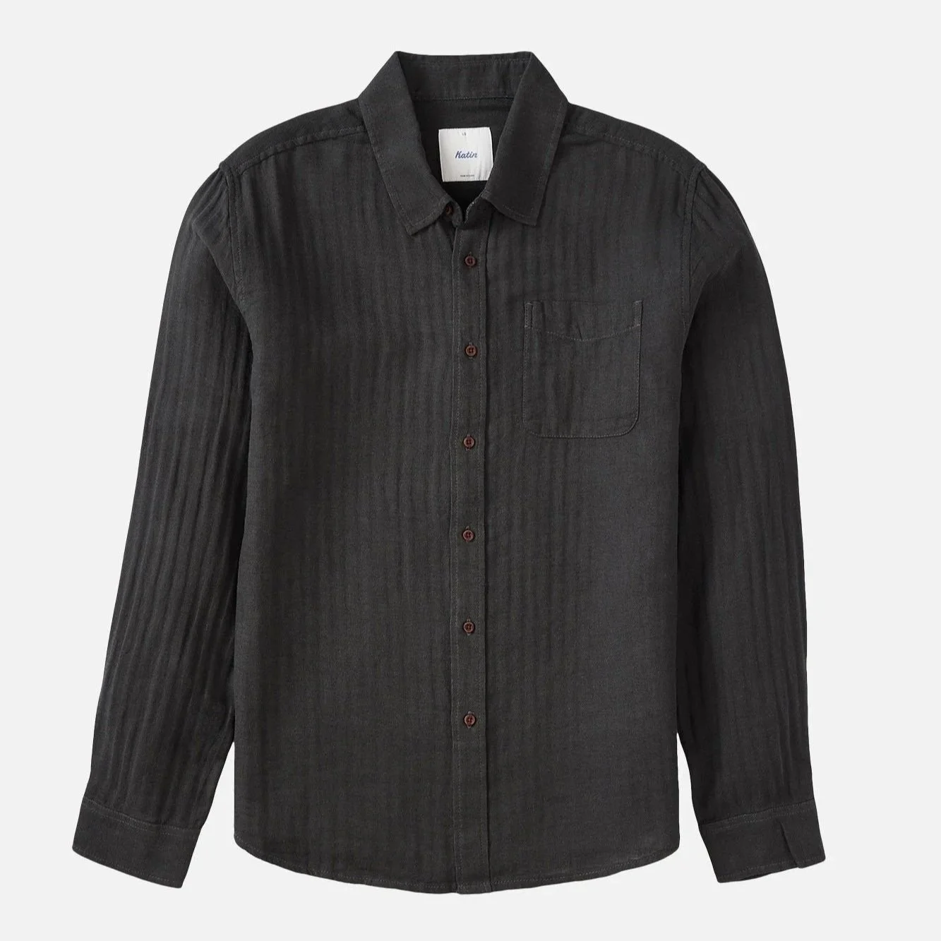 Katin Alan Solid Long Sleeve Shirt Black Wash