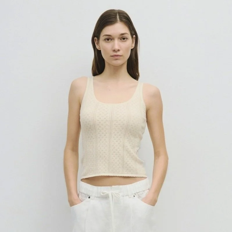 The Karis Tank Top Ivory