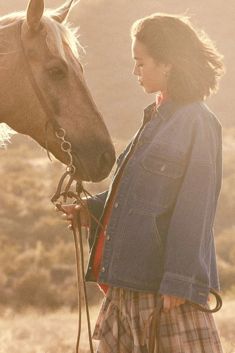Oversized Pocket Jacket Ombre Wash Denim