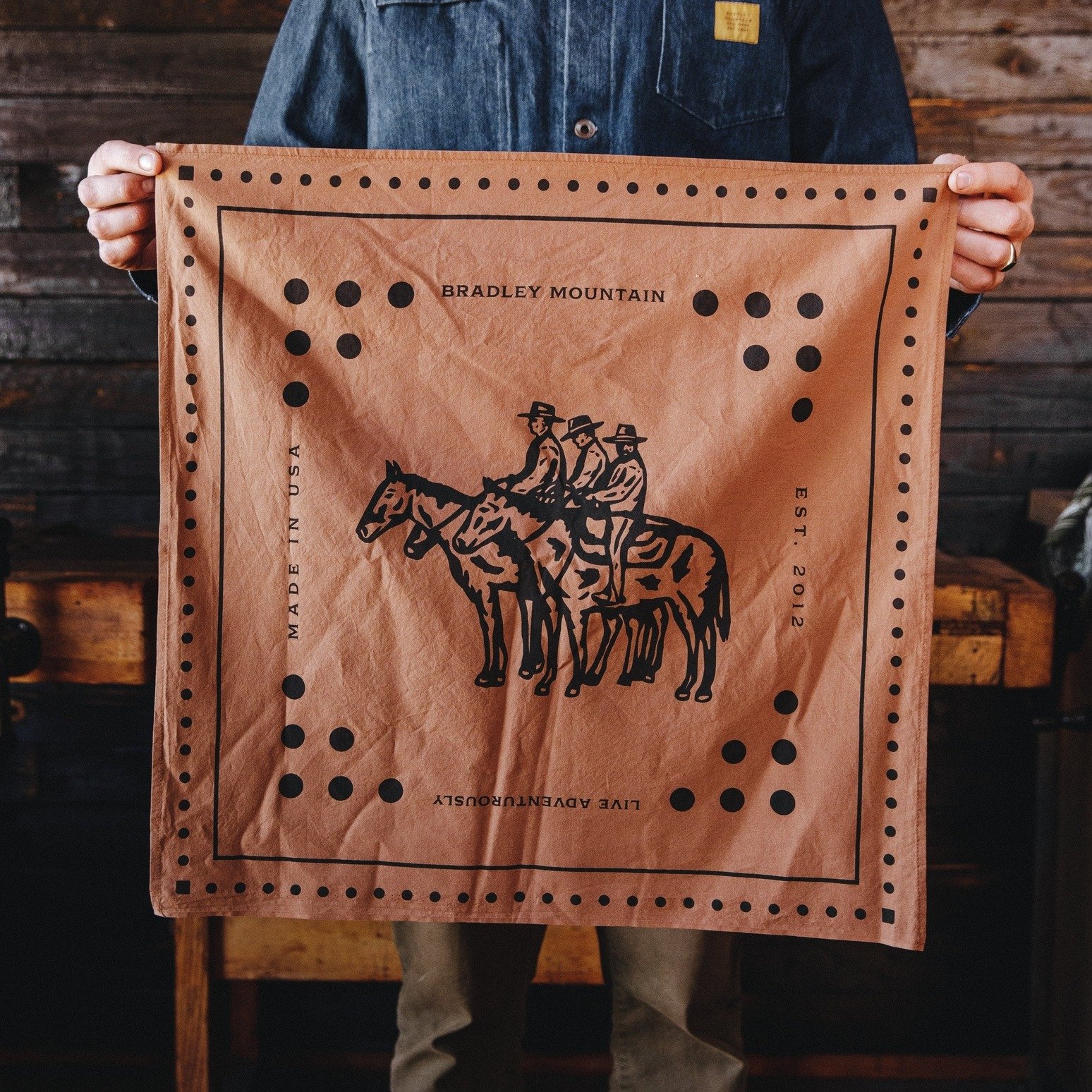 Bradley Mountain Wrangler Bandana Tobacco