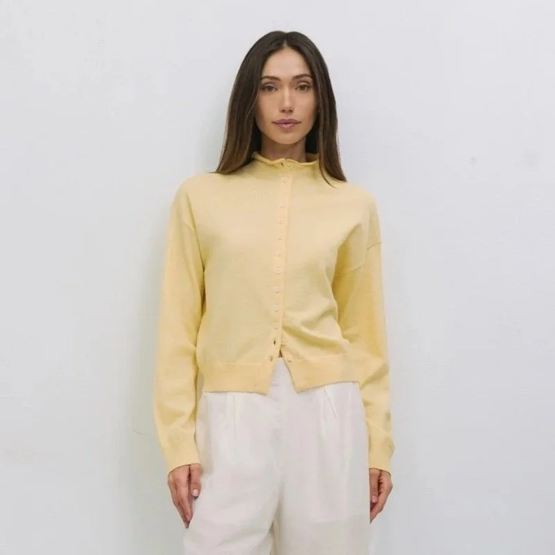 The Brooks Cardigan Yellow