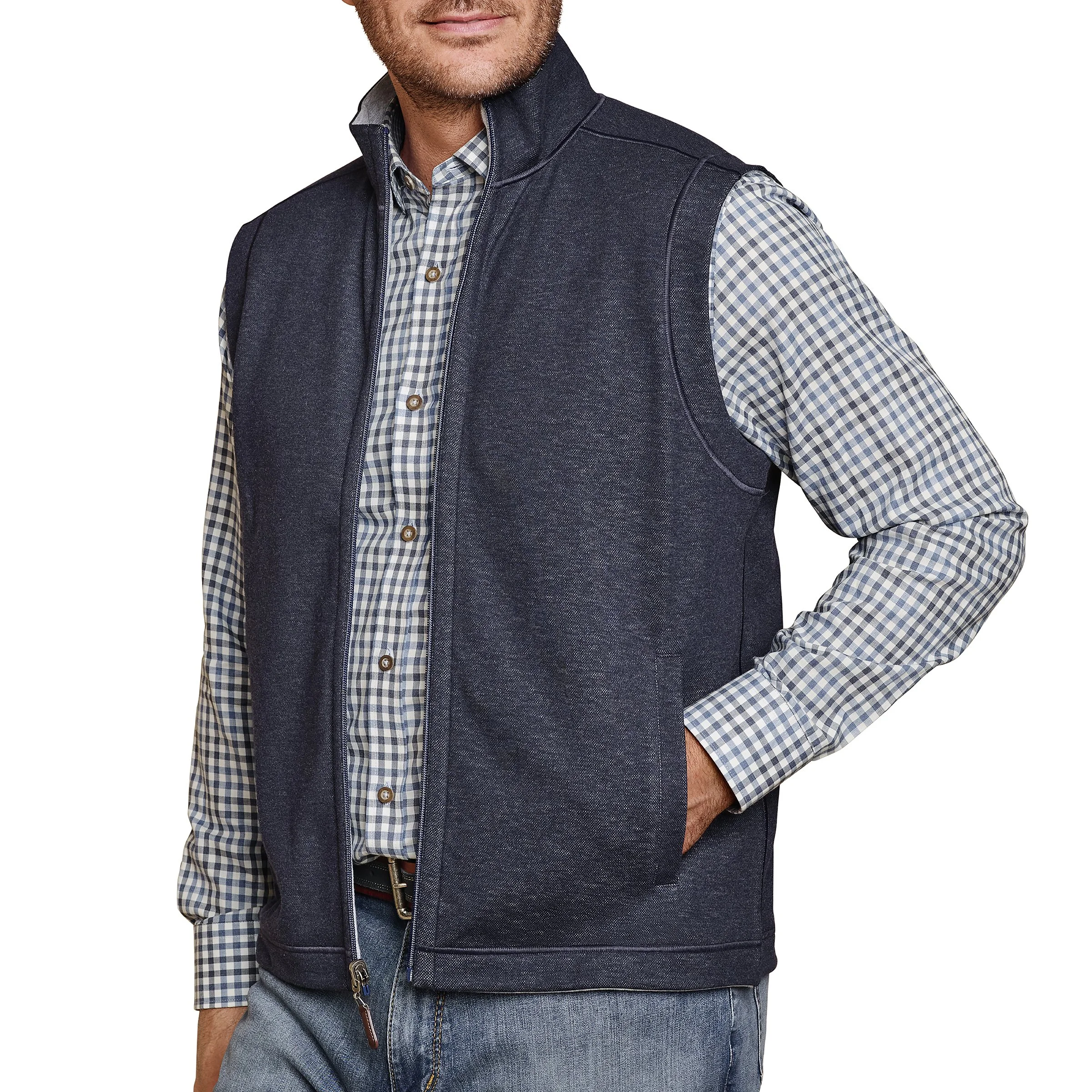 J&M Icon Reversible Vest Navy/Storm