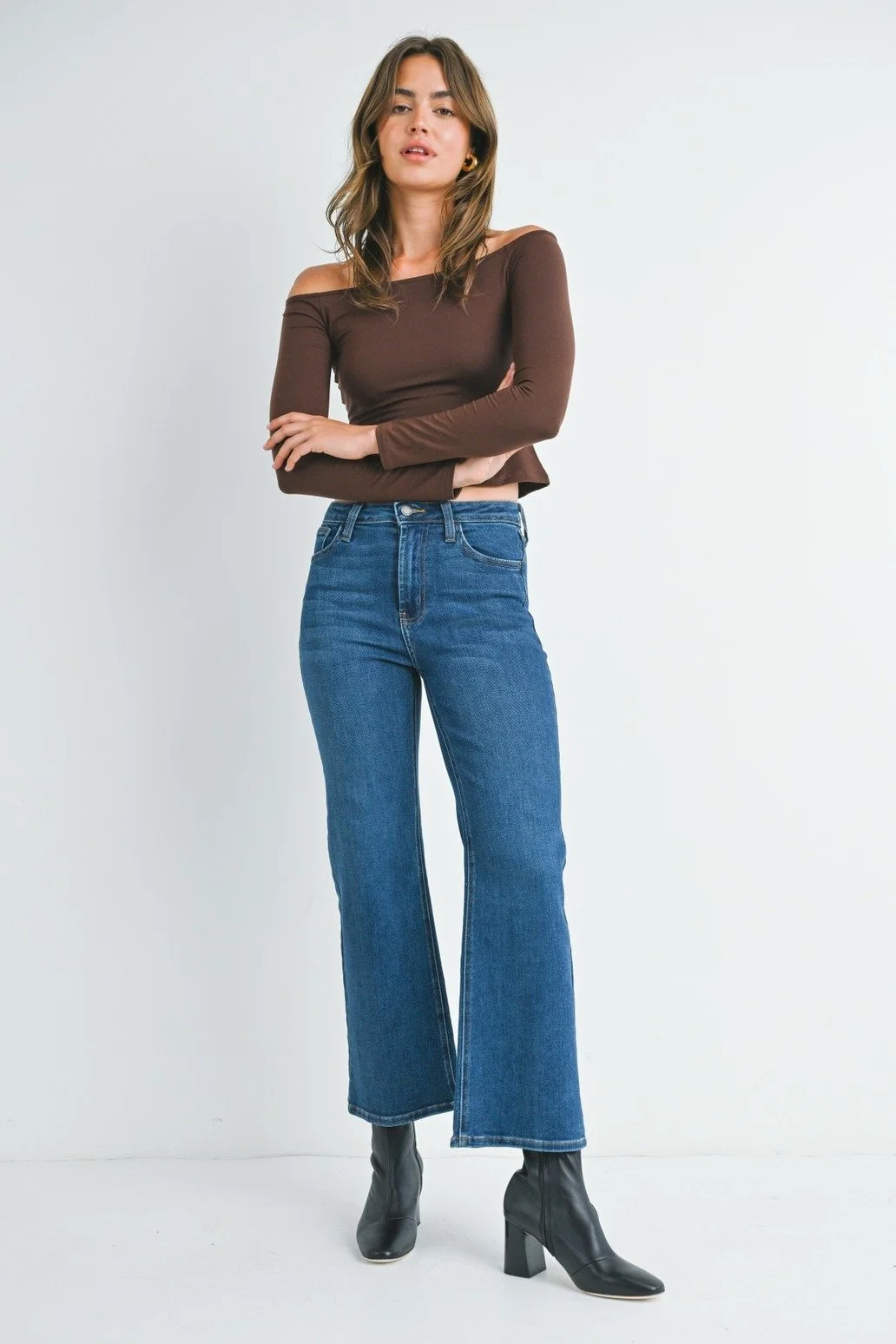 The Classic High Rise Wide Leg Dark Wash