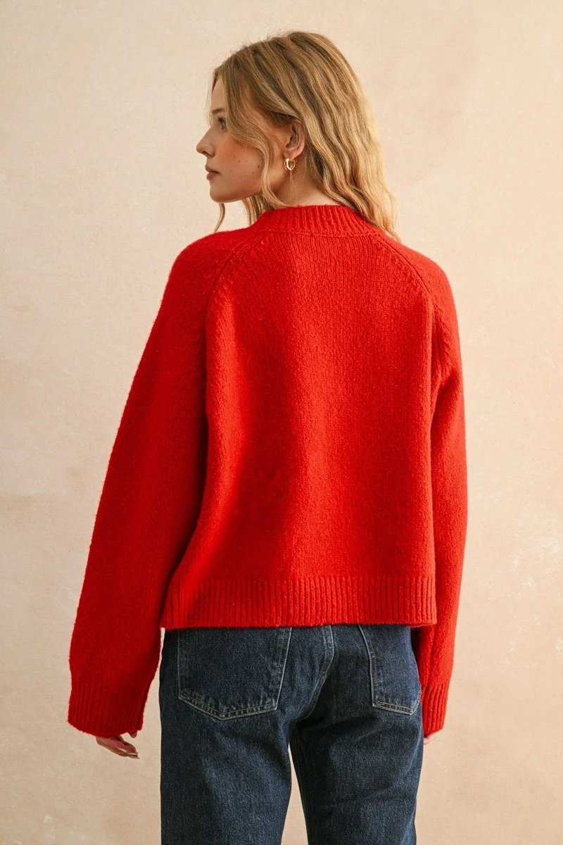 London Knit Sweater Red