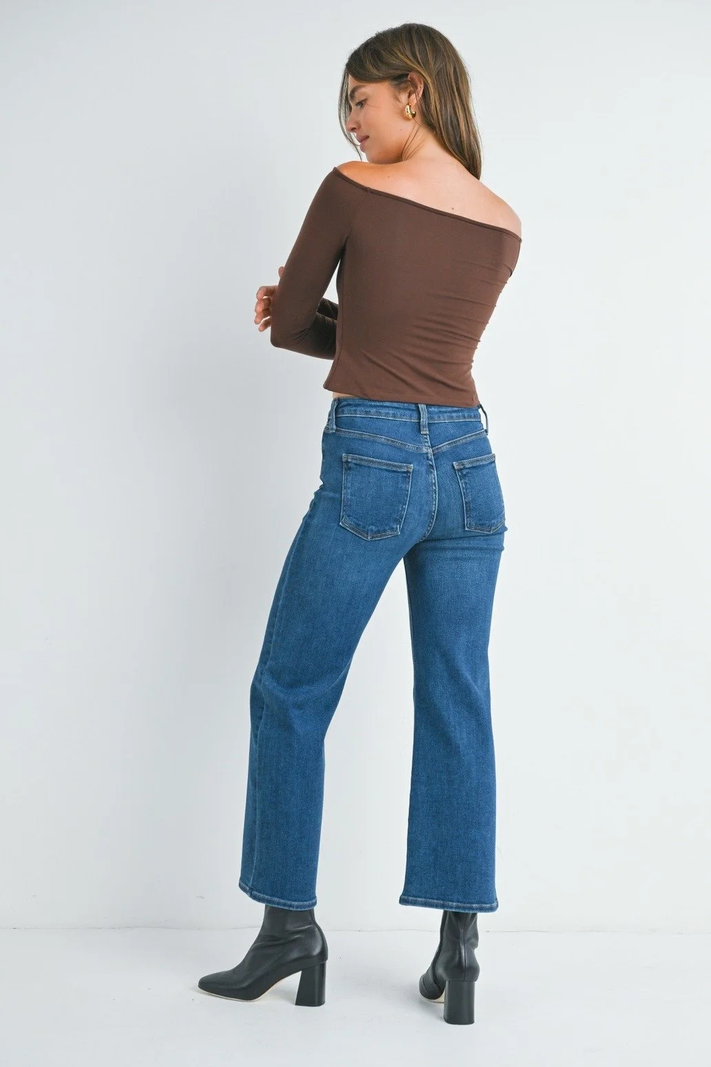 The Classic High Rise Wide Leg Dark Wash