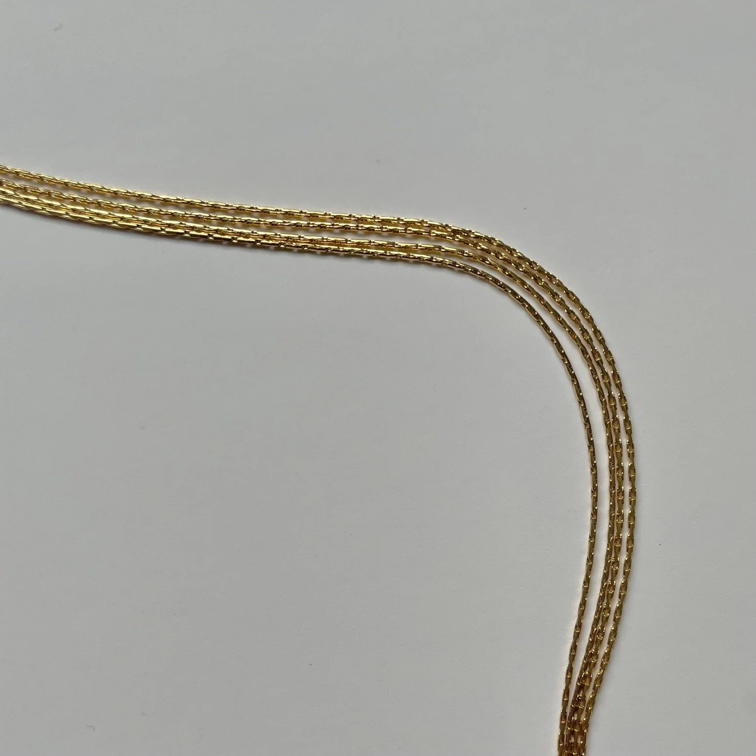 Four Layer Chain Choker Necklace Gold