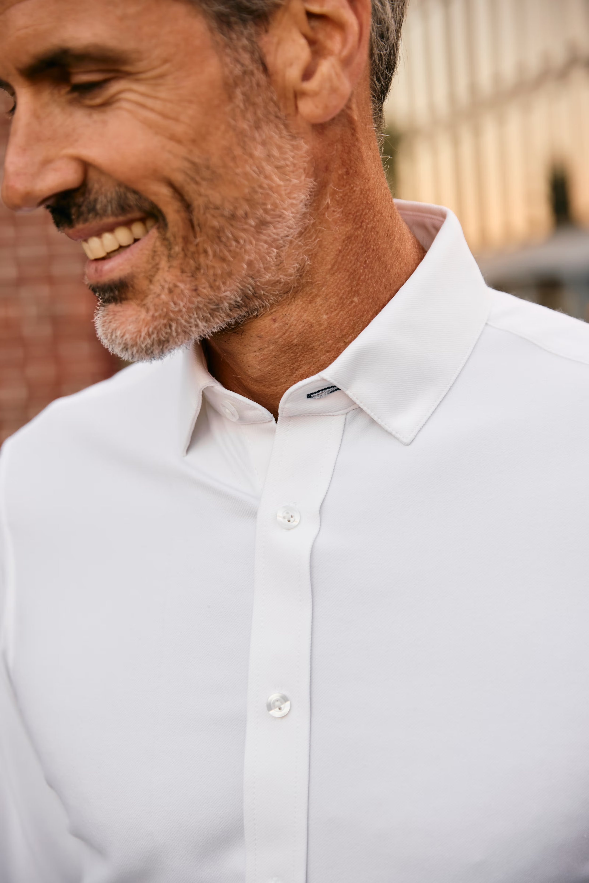 Mizzen + Main Bateman Long Sleeve Dress Shirt White Twill