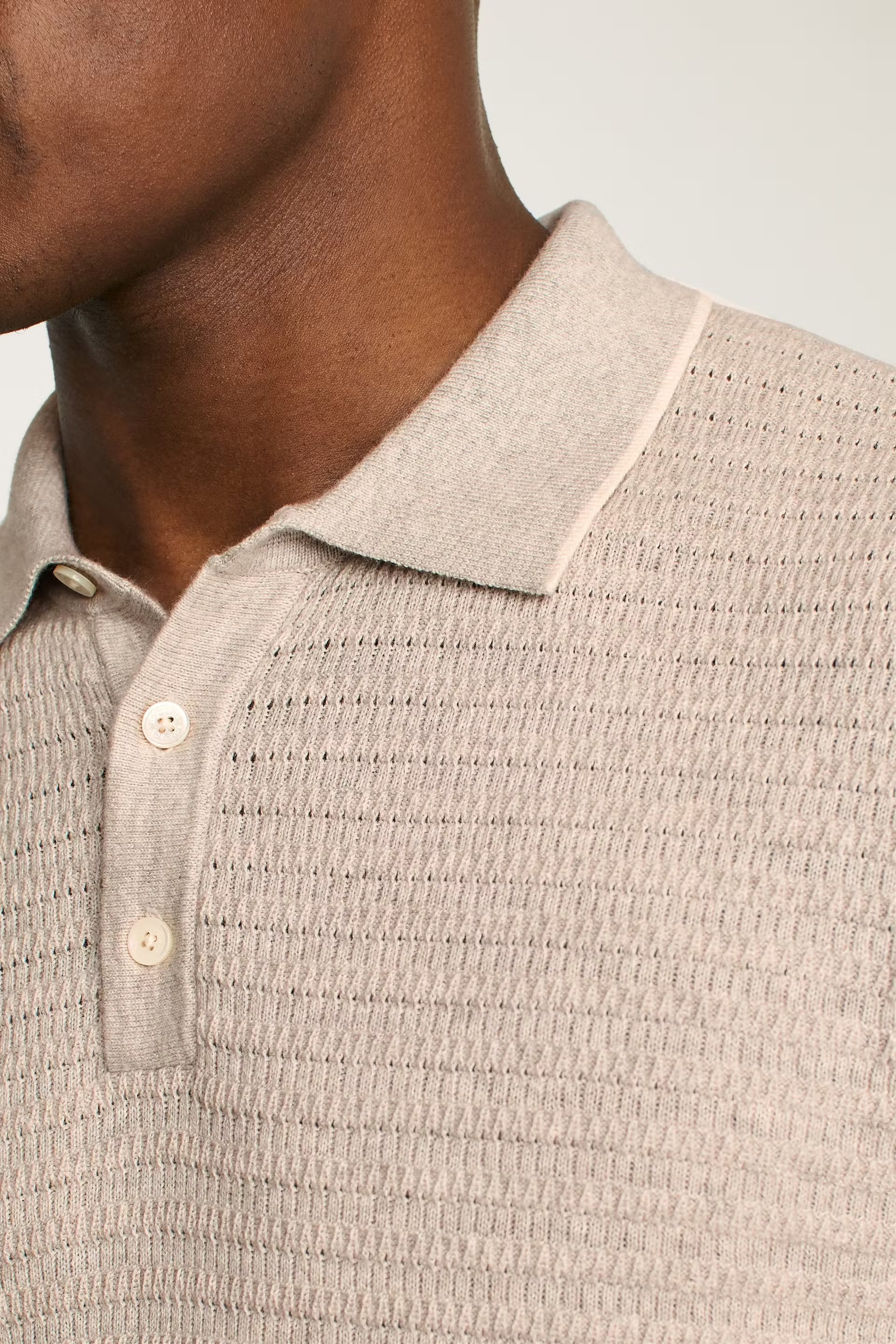 Bonobos Hudson Sweater Polo Gray Cotton Cashmere Stripe
