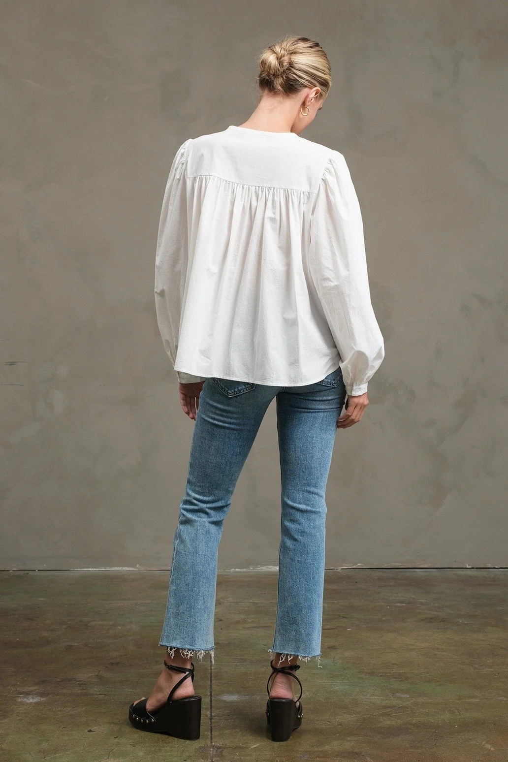Classic Pintuck Blouse White