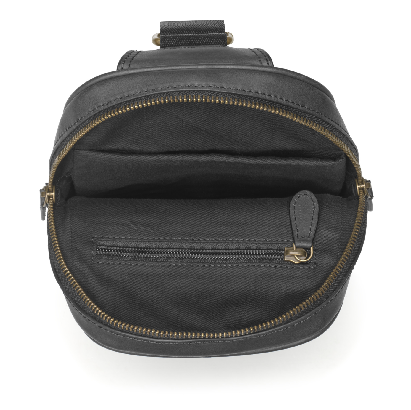 J&M Rhodes Sling Bag Black Full Grain