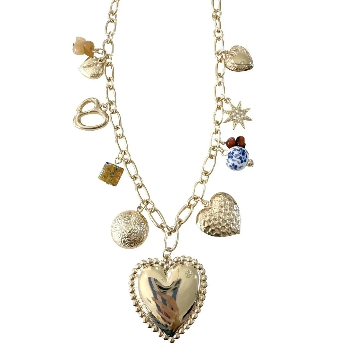 Matty Heart Charm Necklace