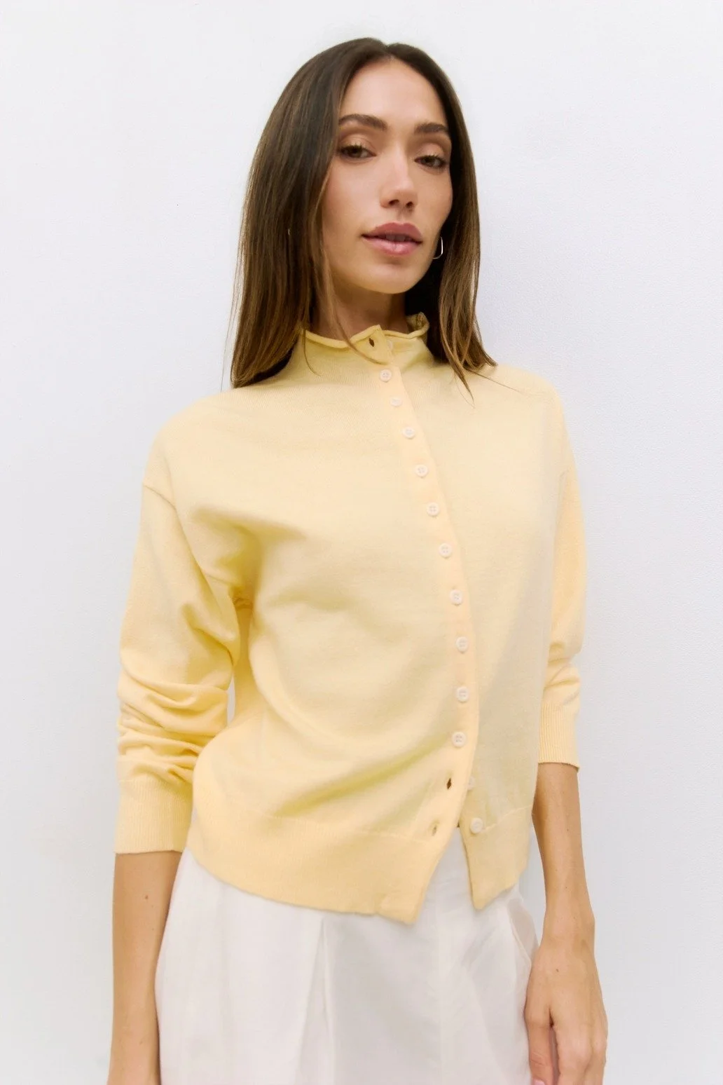 The Brooks Cardigan Yellow