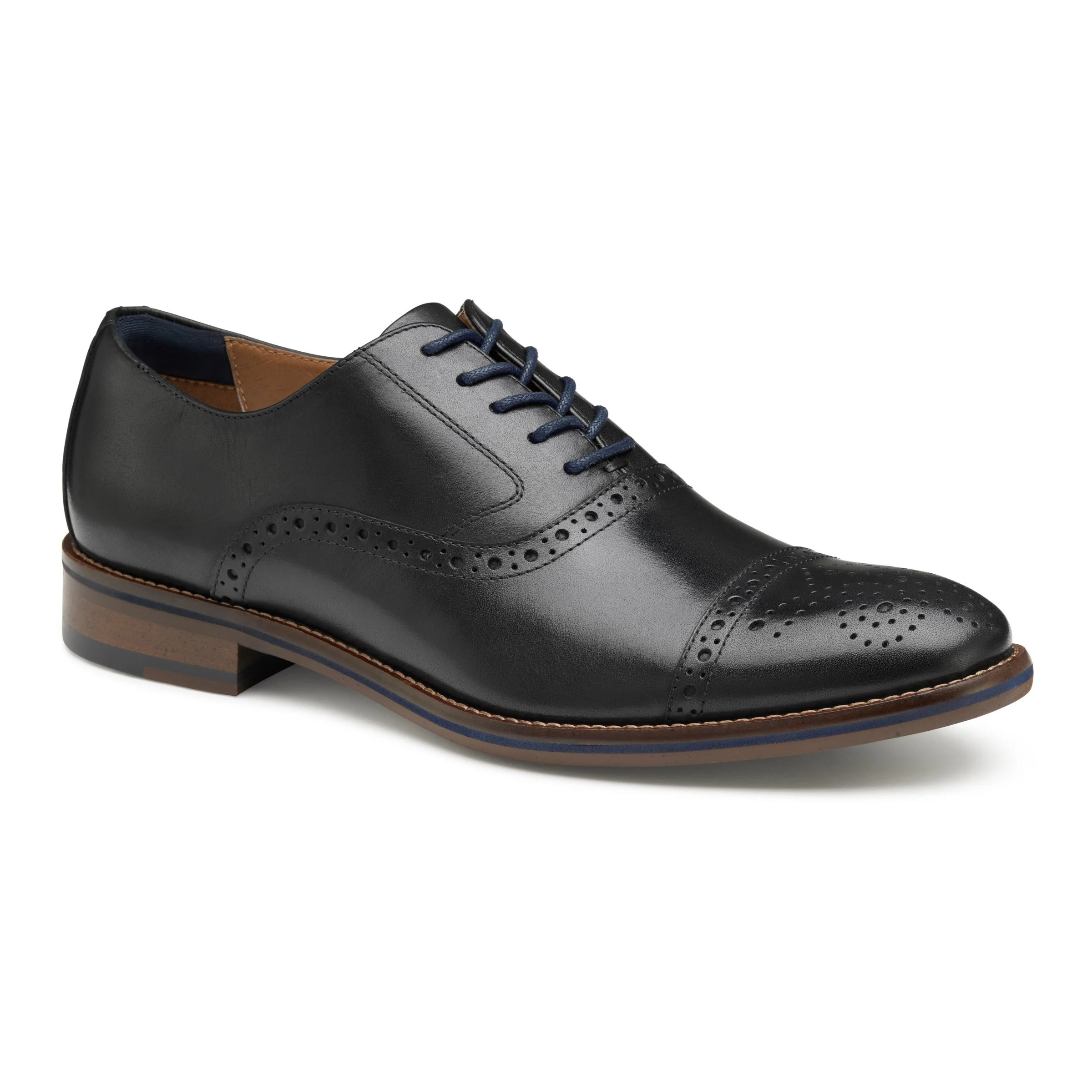 Johnston & Murphy Conard 2.0 Cap Toe Black Full Grain