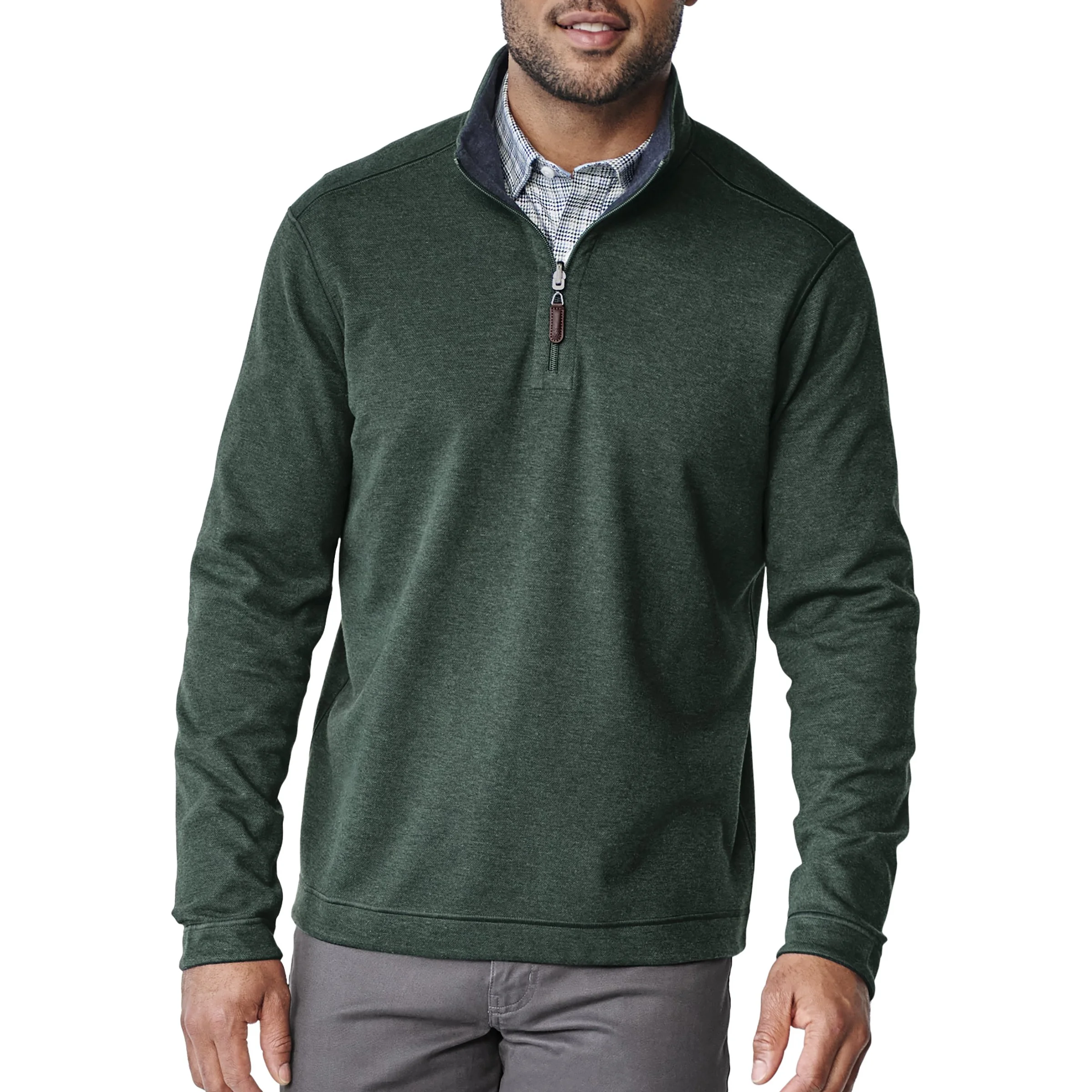 Johnston & Murphy Icon Reversible Quarter-Zip Forest/Navy