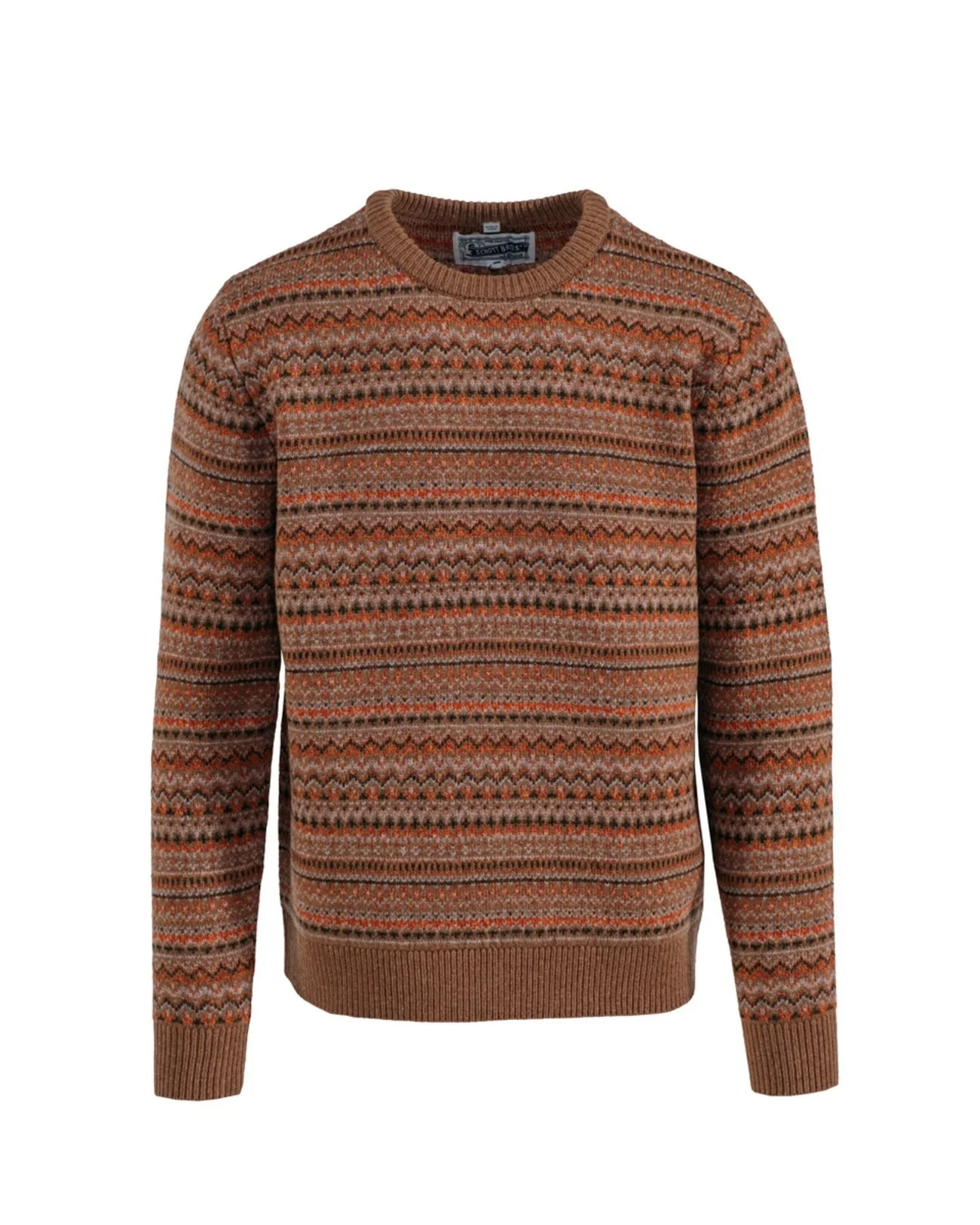 Fairisle Crewneck Sweater Camel
