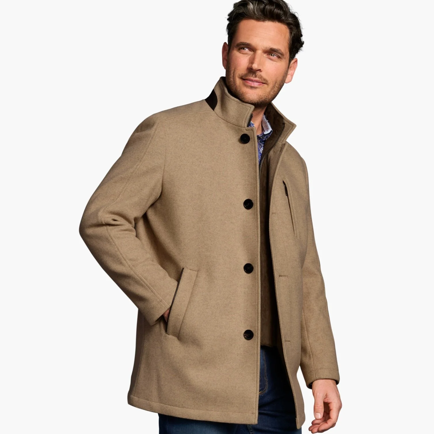 J&M Upton Car Coat Camel