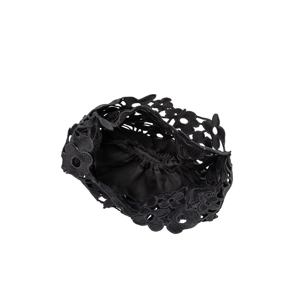 Aster Floral Shoulder Bag Black