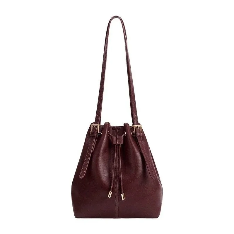 Sally Vegan Bucket Bag Plum