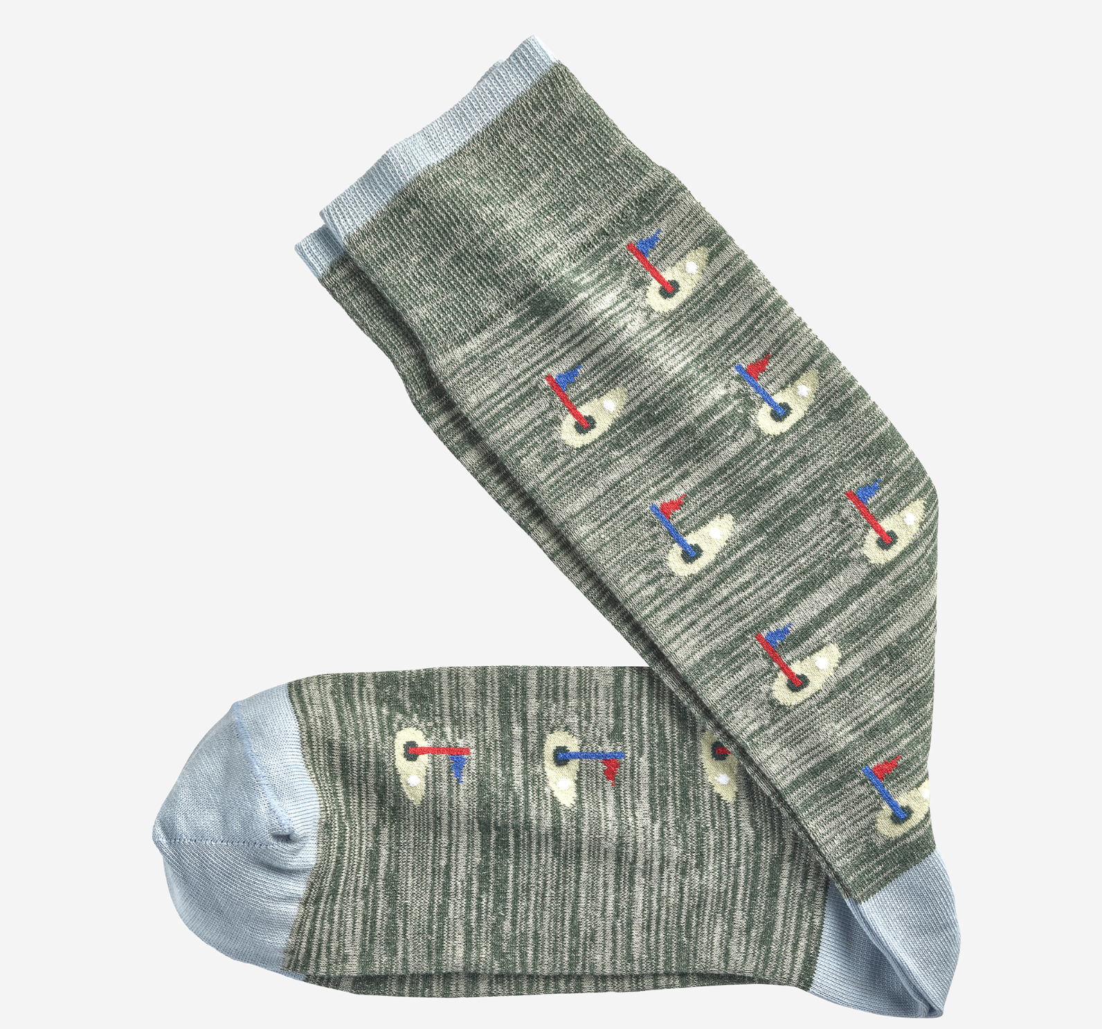 J&M Pima Cotton Socks Green Golf