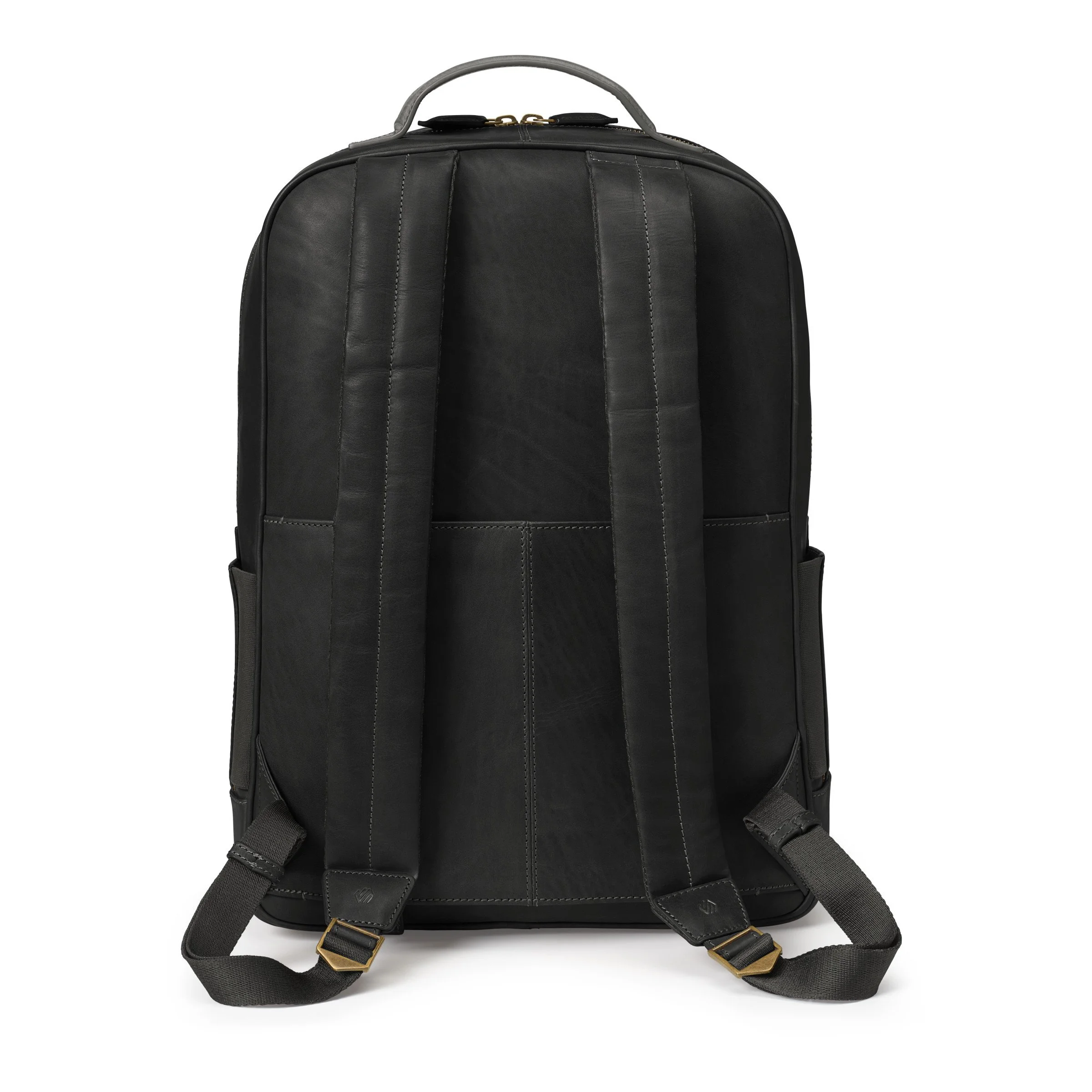 J&M Rhodes Backpack Black Full Grain Leather